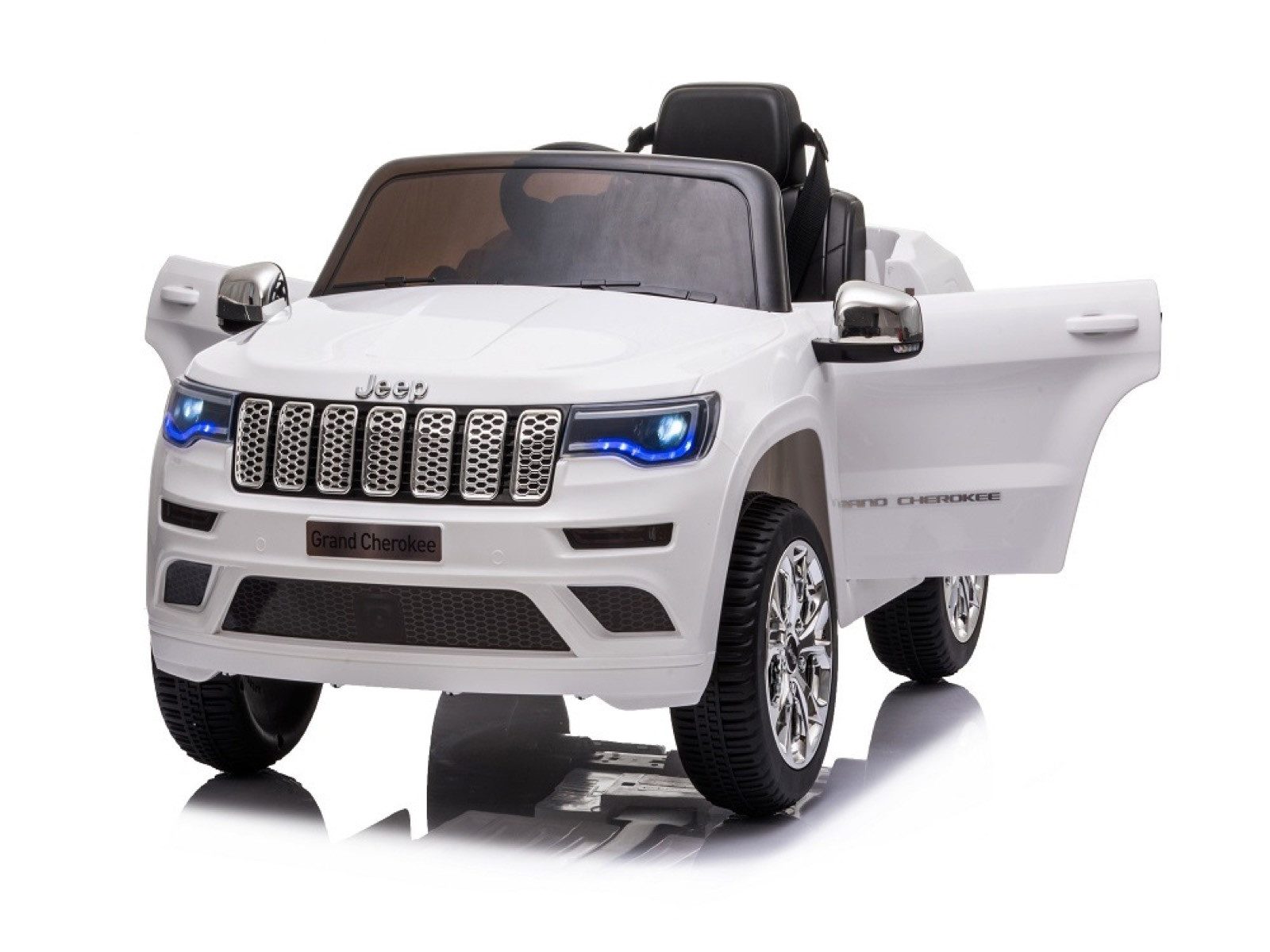 TPFLiving Elektro-Kinderauto Jeep Grand Cherokee - weiß - Farbe: weiß, Belastbarkeit 30 kg, Elektro Go-Kart - Kinder Elektrofahrzeug Kinderauto elektro