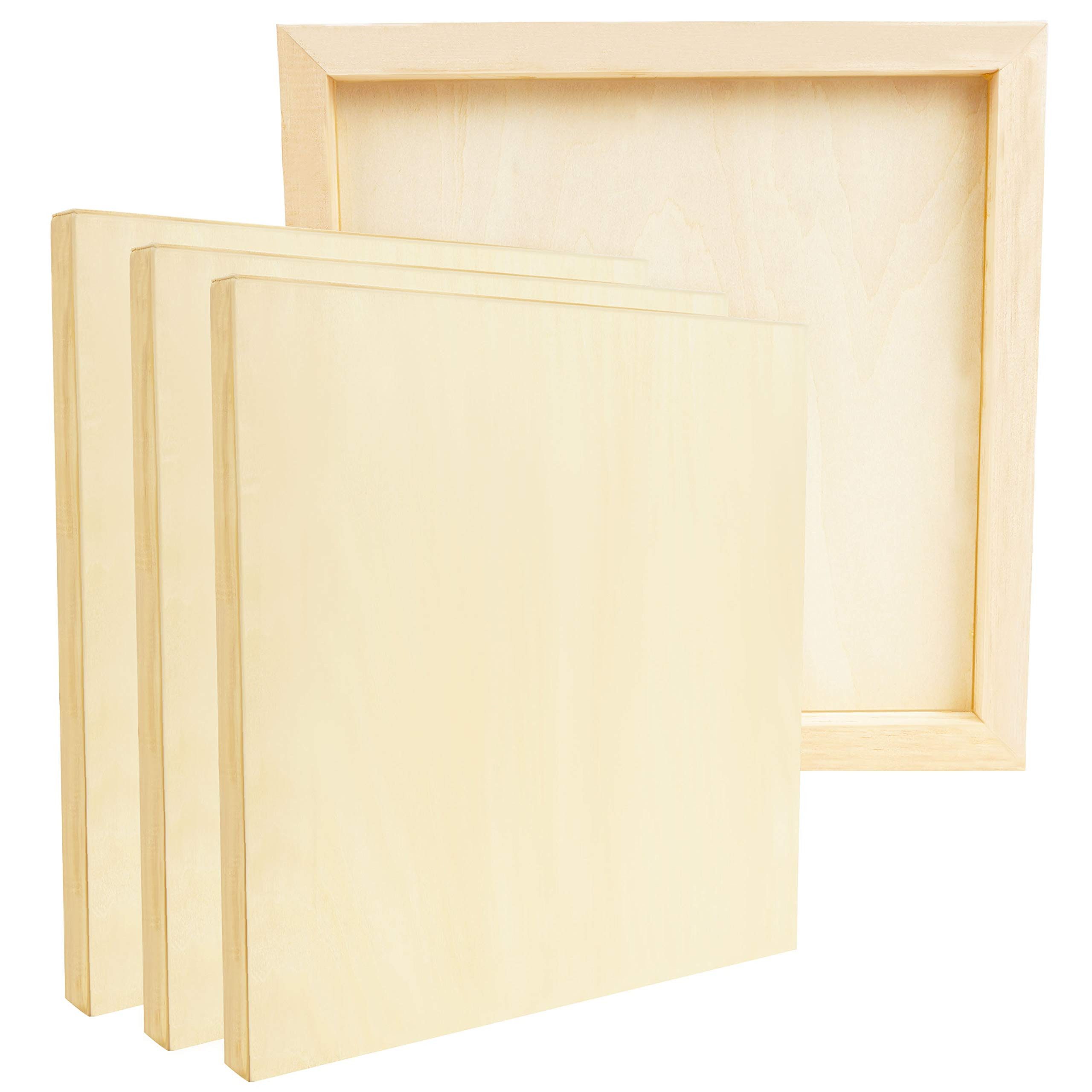 Belle Vous Leinwand Holz Malgrund Leinwand Rahmen 30x30cm - 4er Set günstig online kaufen