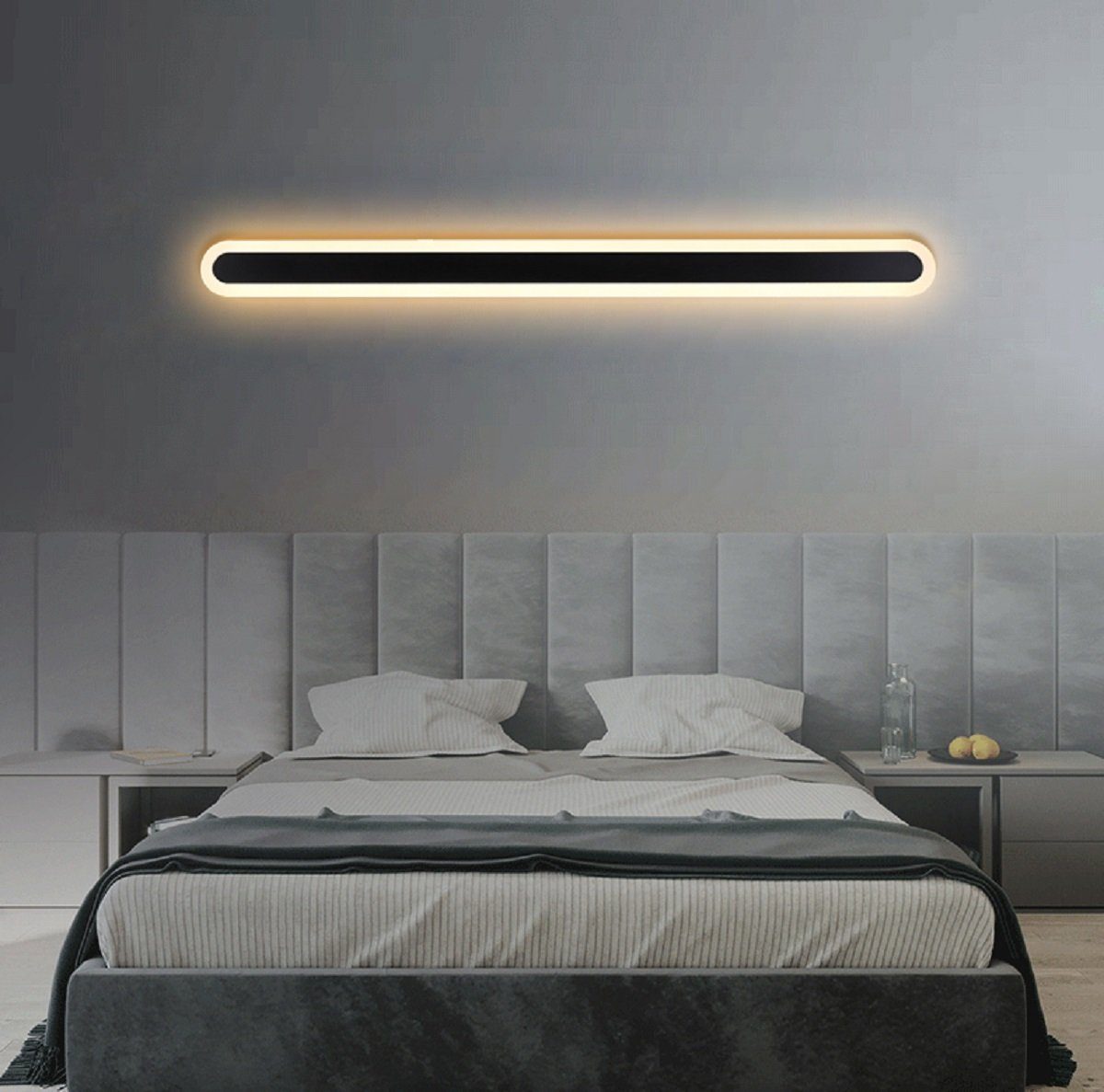 Outdoor), LED LED Wandleuchte Warmweiß Wandleuchte Warmweiß Jiuanzm integriert, (Indoor schwarz fest / 3000K (3000k),