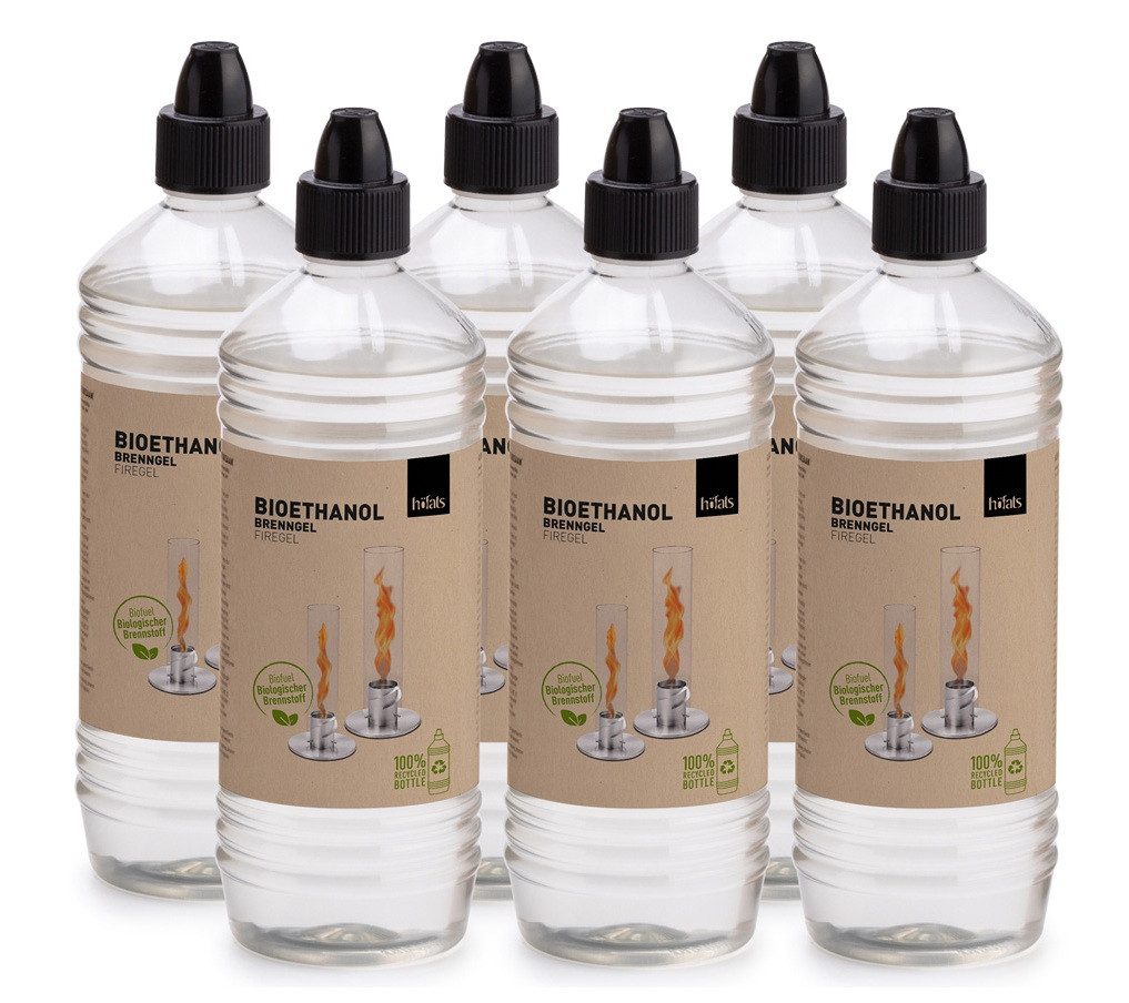 höfats Bioethanol Gel-Brennstoff, 6 l, (Zubehör für SPIN 90/120 Tischfeuer, rußfreie Ethanol Brennpaste, für Indoor und Outdoor)