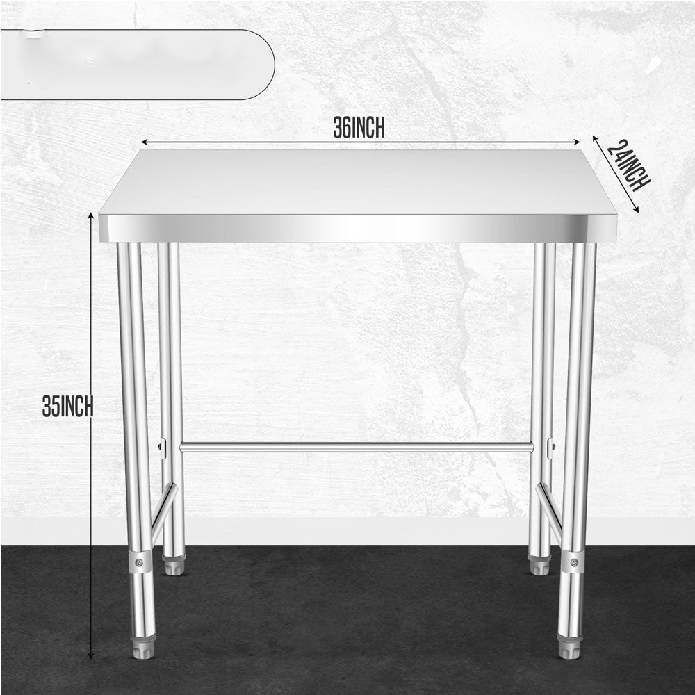 GarveeMore Schreibtisch Edelstahl Catering Arbeitstisch Arbeitsbank für Zuh günstig online kaufen