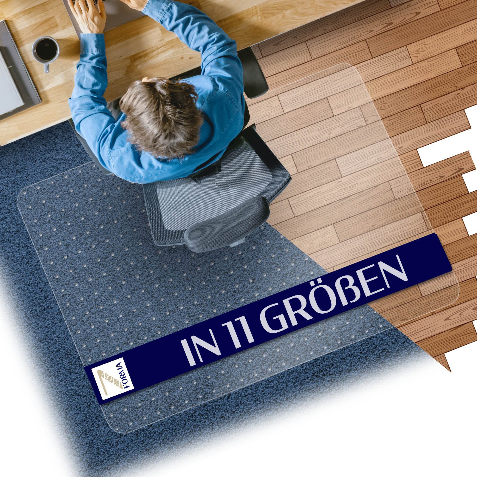 Nova Forma Bodenschutzmatte PET, transparente Schutzmatte für Teppichböden günstig online kaufen