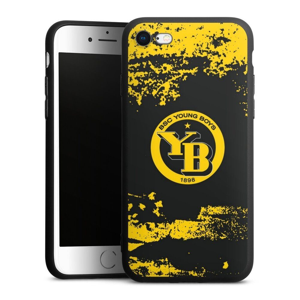 DeinDesign Handyhülle BSC Young Boys Offizielles Lizenzprodukt Fanartikel BSC YB Grunge, Apple iPhone SE (2020) Silikon Hülle Premium Case Handy Schutzhülle