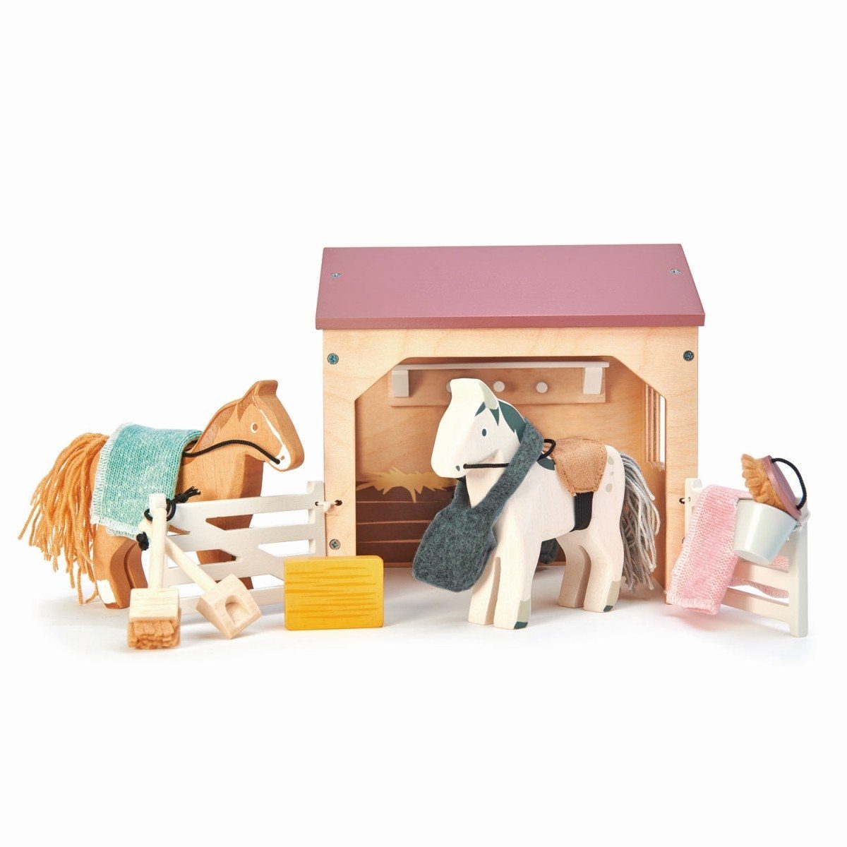 Tender Leaf Toys Puppenhaus Puppenhaus Pferdestall Bauernhof