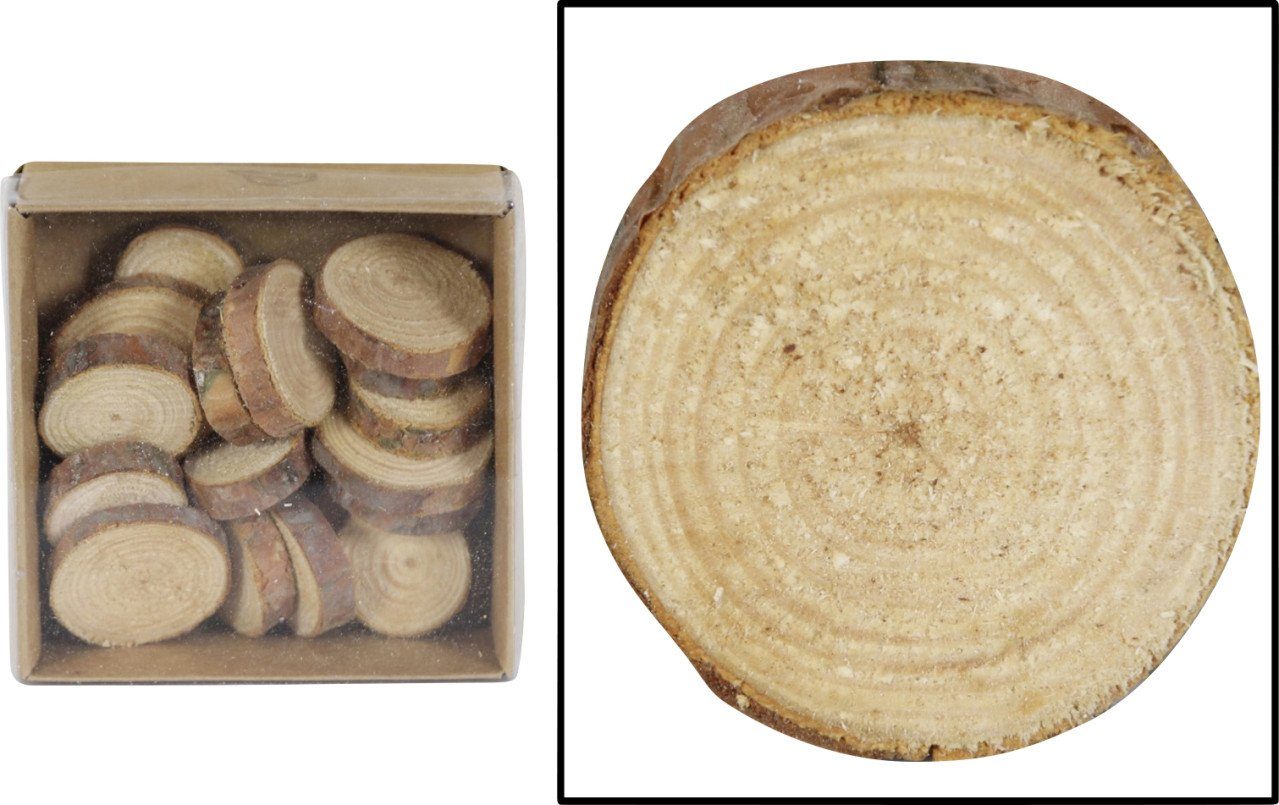 DIJK Dekofigur Dijk Holzscheiben Ø 2 cm 20 Stück