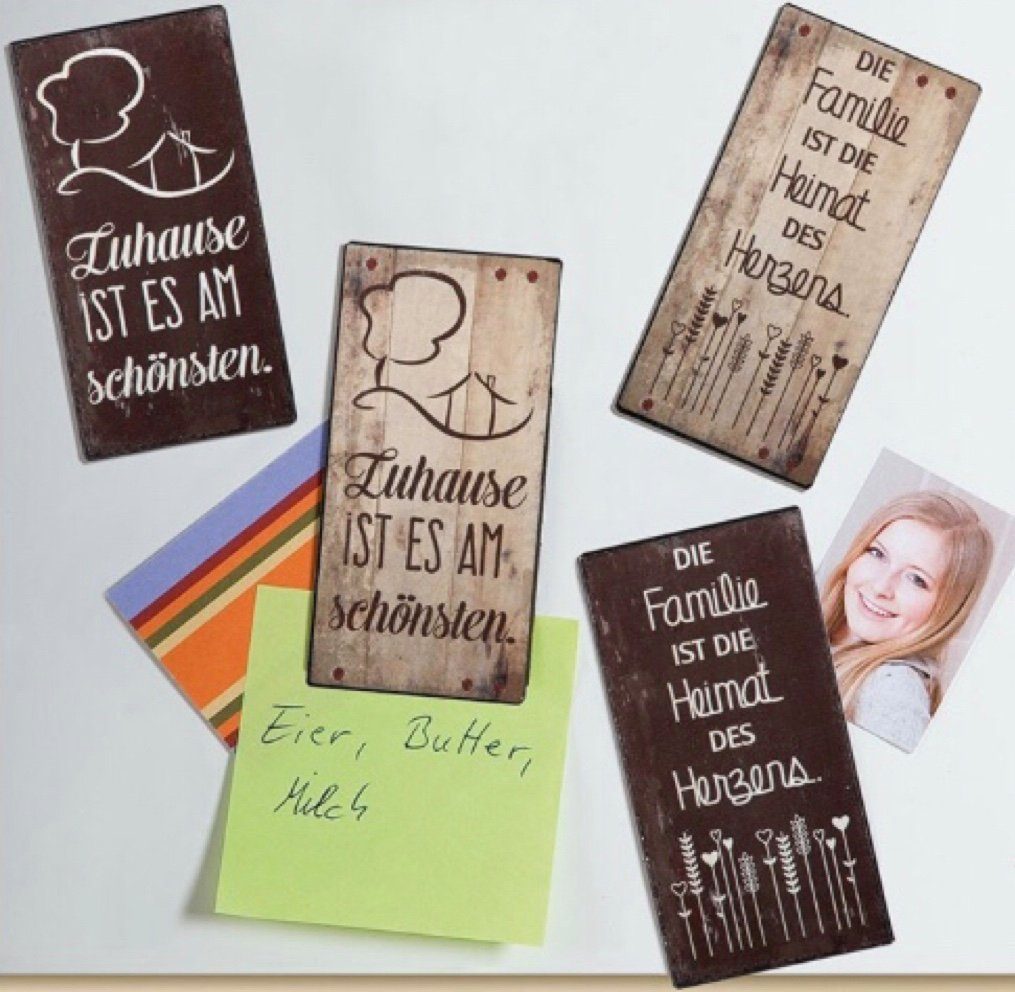 GILDE Wandbild, 4 er Set Große für Kühlschrank oder