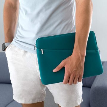 Artwizz Laptop-Hülle Neoprene Sleeve Pro, Notebook Schutzhülle mit Zubehör-Fach, Petrol 13 Zoll, MacBook Air 13" (2018-2024), MacBook Pro" 13 (2016-2020)