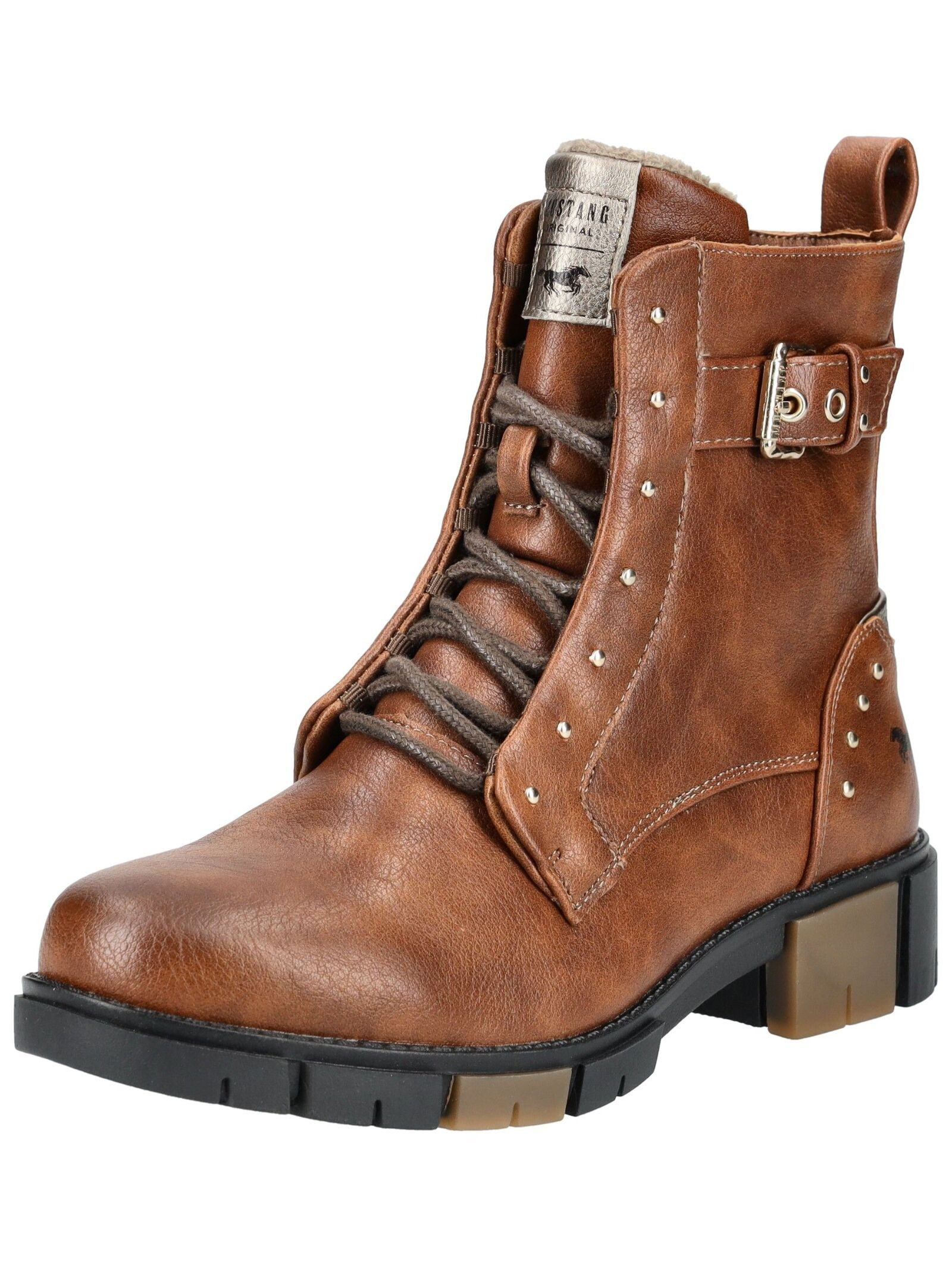 Mustang Shoes Stiefelette Lederimitat Schnürstiefelette