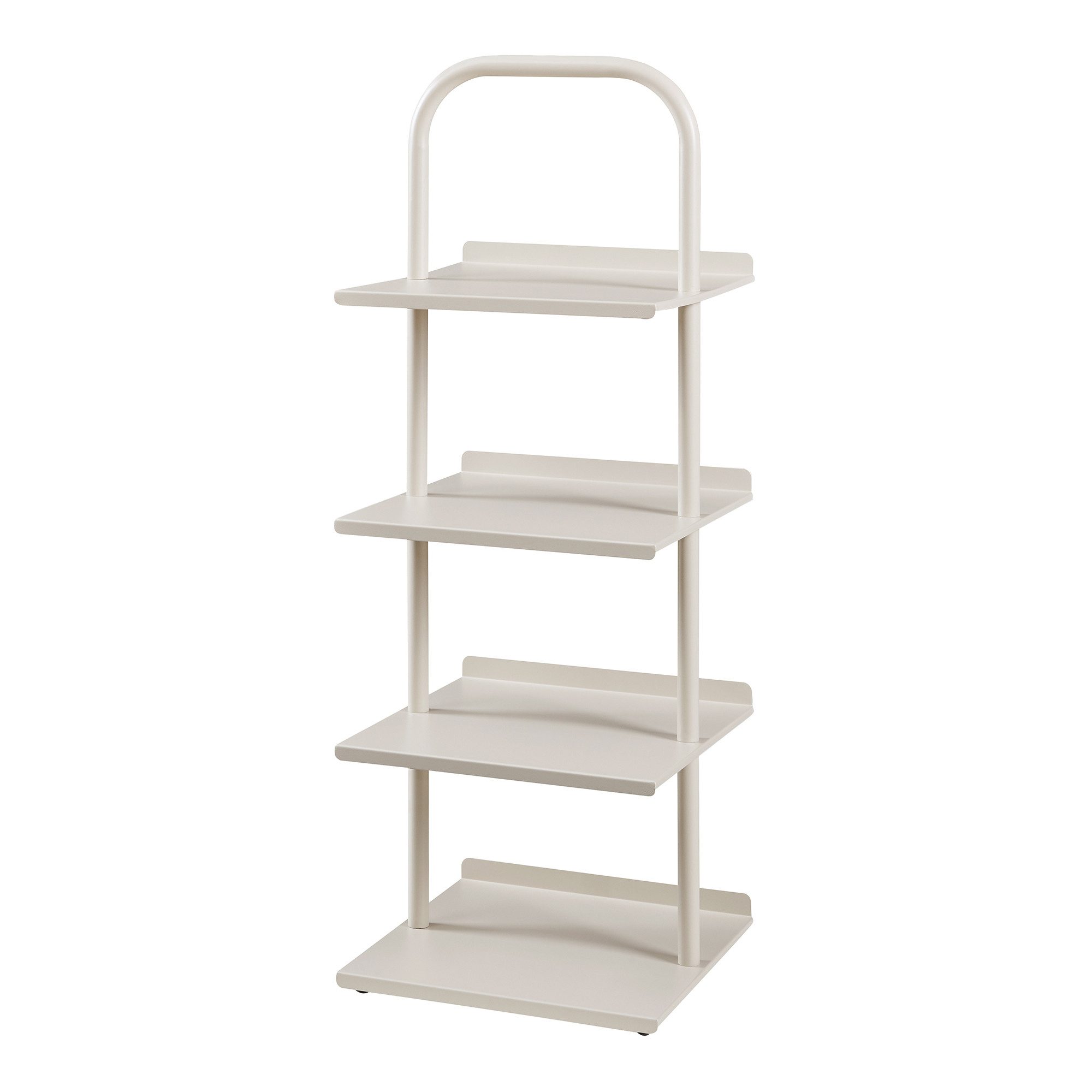 en.casa Schuhregal, »Poytya« mit 4 Ebenen Stahl 96 x 34 x 32 cm Champagne günstig online kaufen