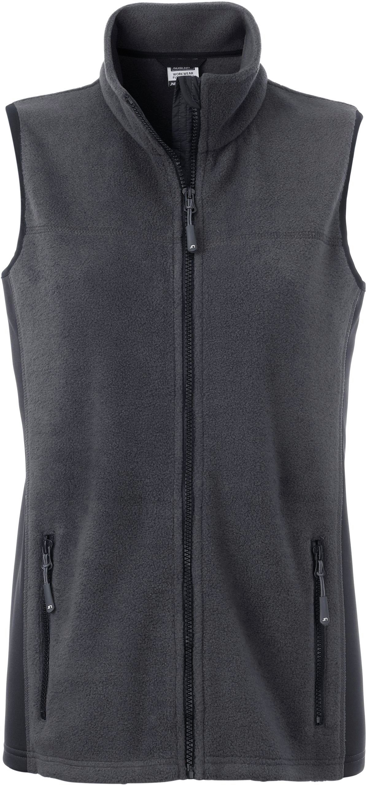 James & Nicholson Fleeceweste Workwear Fleece Gilet Weste FaS50855 carbon/black