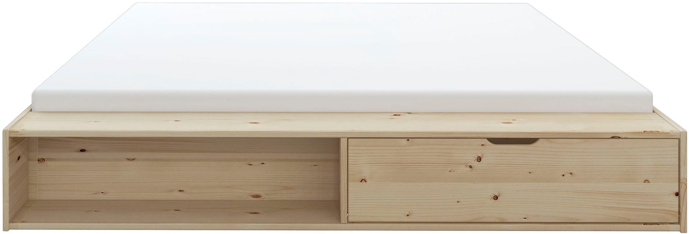 OTTO home Massivholzbett Erno, Stauraumbett Futonbett, 275KG belastbar (Breite/ Belastbarkeit: 120cm/275 KG, 180cm/275 KG), mit Lattenrost, FSC® zertifiziert, viel Stauraum + Ablagen