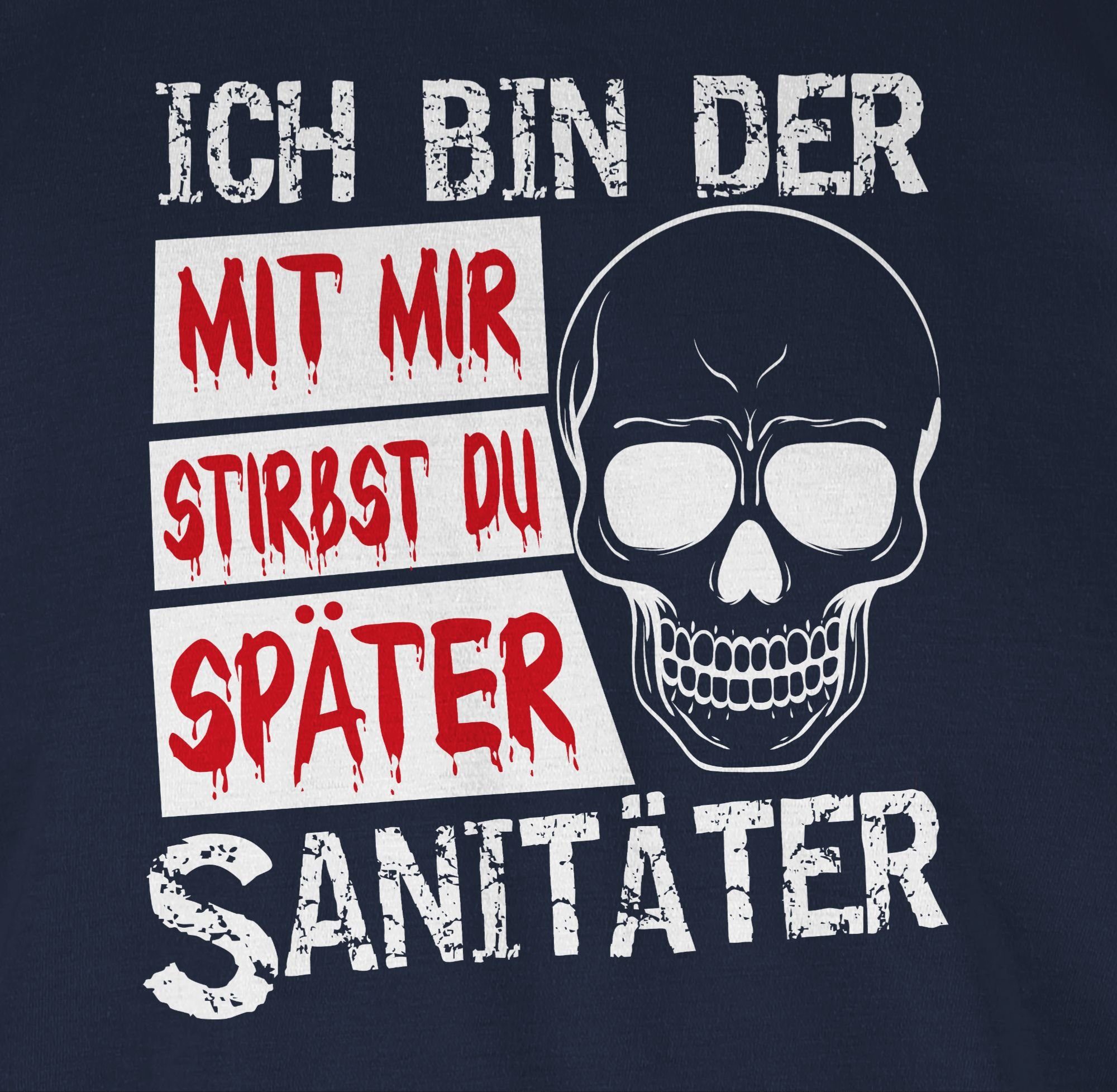 T-Shirt Mit Blau später Herren 3 stirbst Kostüme Halloween Sanitäter du Navy Shirtracer mir