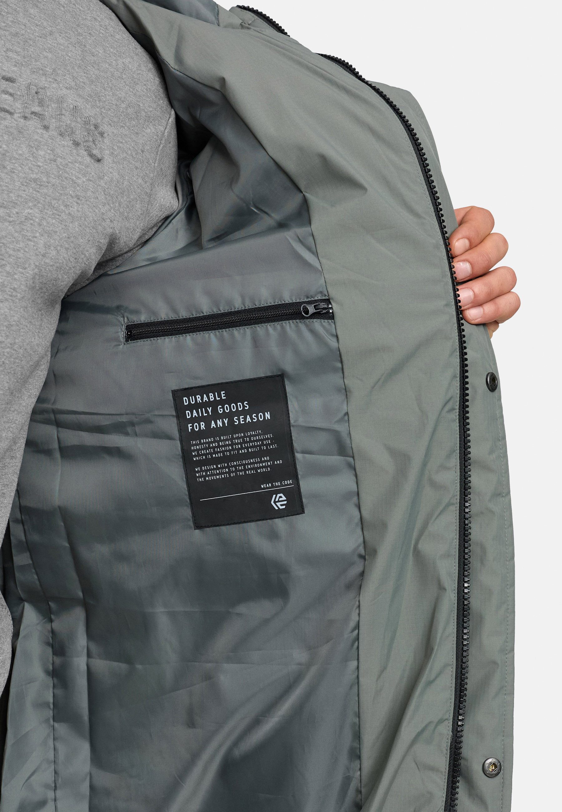 Indicode Winterjacke Herren INPazze Jacke Winter Herrenjacke Steppjacke mit Kapuze und Reißverschluss