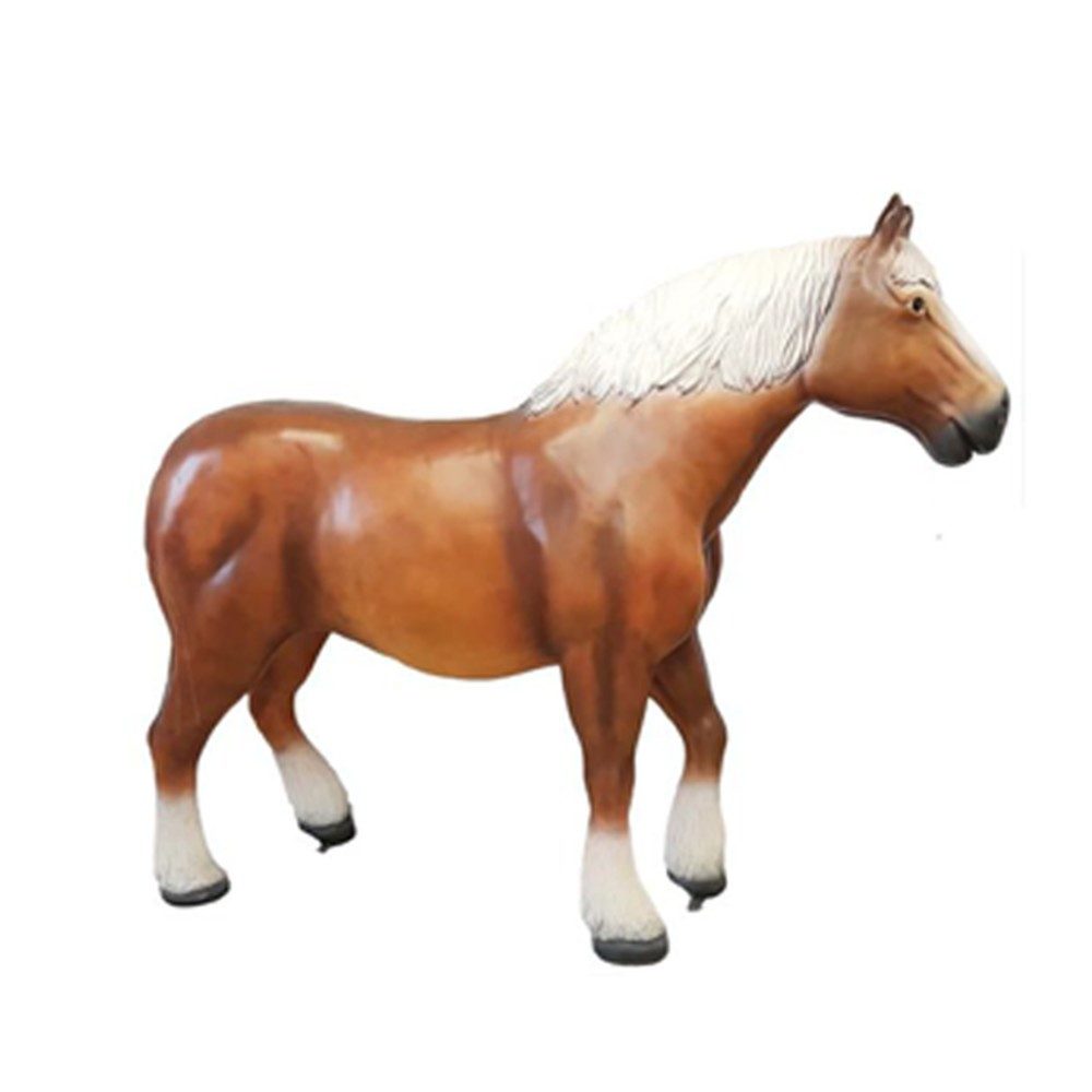 JVmoebel Tierfigur Russischer Hengst aus Polyresin in detailreicher Ausführung (Skulptur), Made in Europa