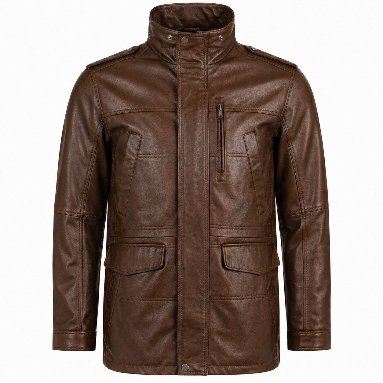 Mouflon Lederjacke Adrian klassischen Fieldjacke aus echtem Glattleder in der Farbe Kastanie.