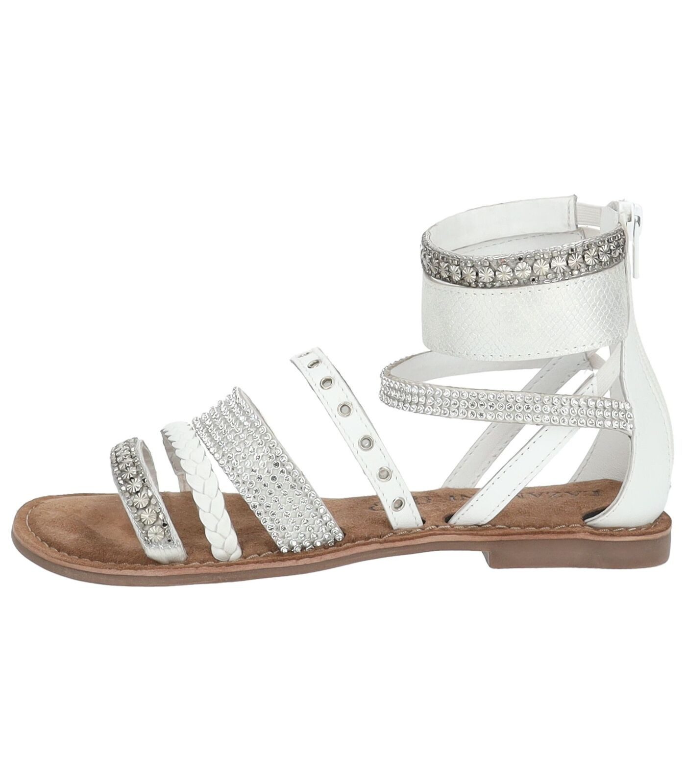Lazamani Sandalen Leder/Textil Schaftsandalette günstig online kaufen