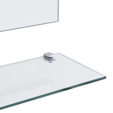 vidaXL Spiegel Wandspiegel mit 5 Ablagen Silbern 100x60 cm (1-St)