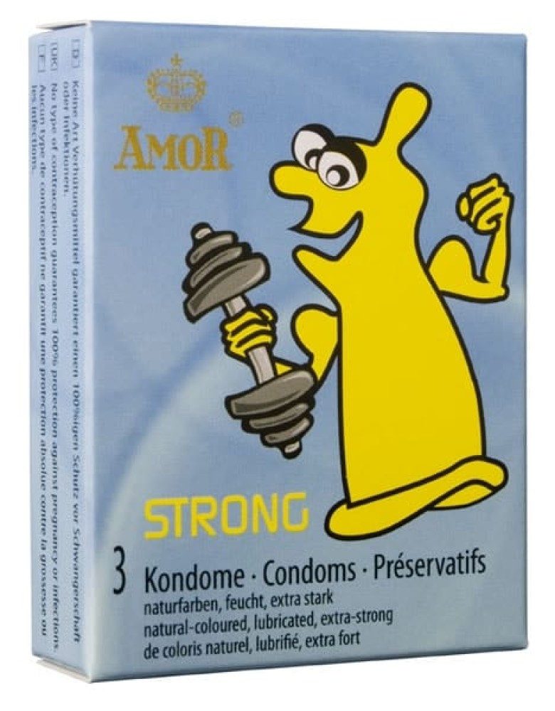 Amor Kondome AMOR STRONG /3 pcs content, 1 St., auch für Analverkehr