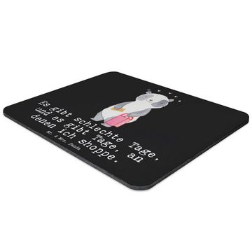 Mr. & Mrs. Panda Mauspad Panda Shopping - Schwarz - Geschenk, Arbeitszimmer, Mousepad, PC Zube (1-St), Made in Germany