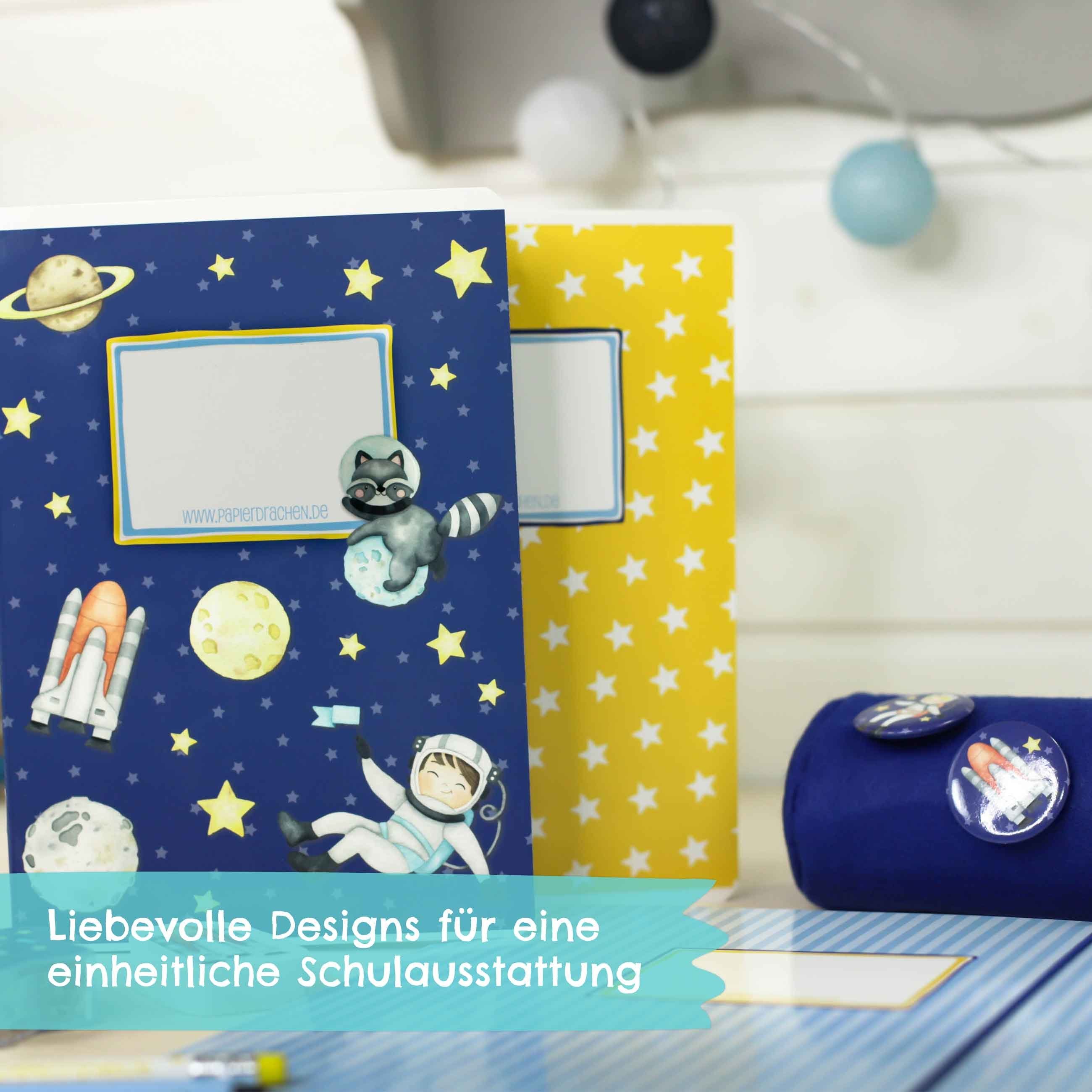 PAPIERDRACHEN Schreibgeräteetui 6-teiliges Schreibset - Astronaut