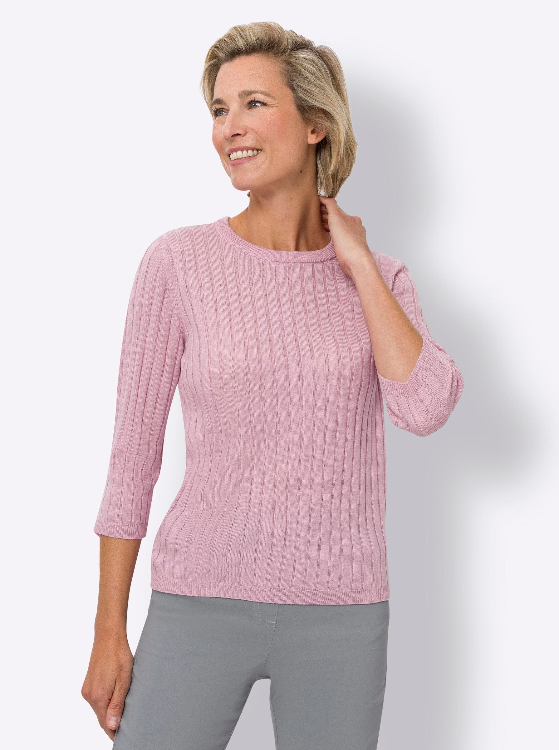 Strickpullover 3/4 Arm-Pullover