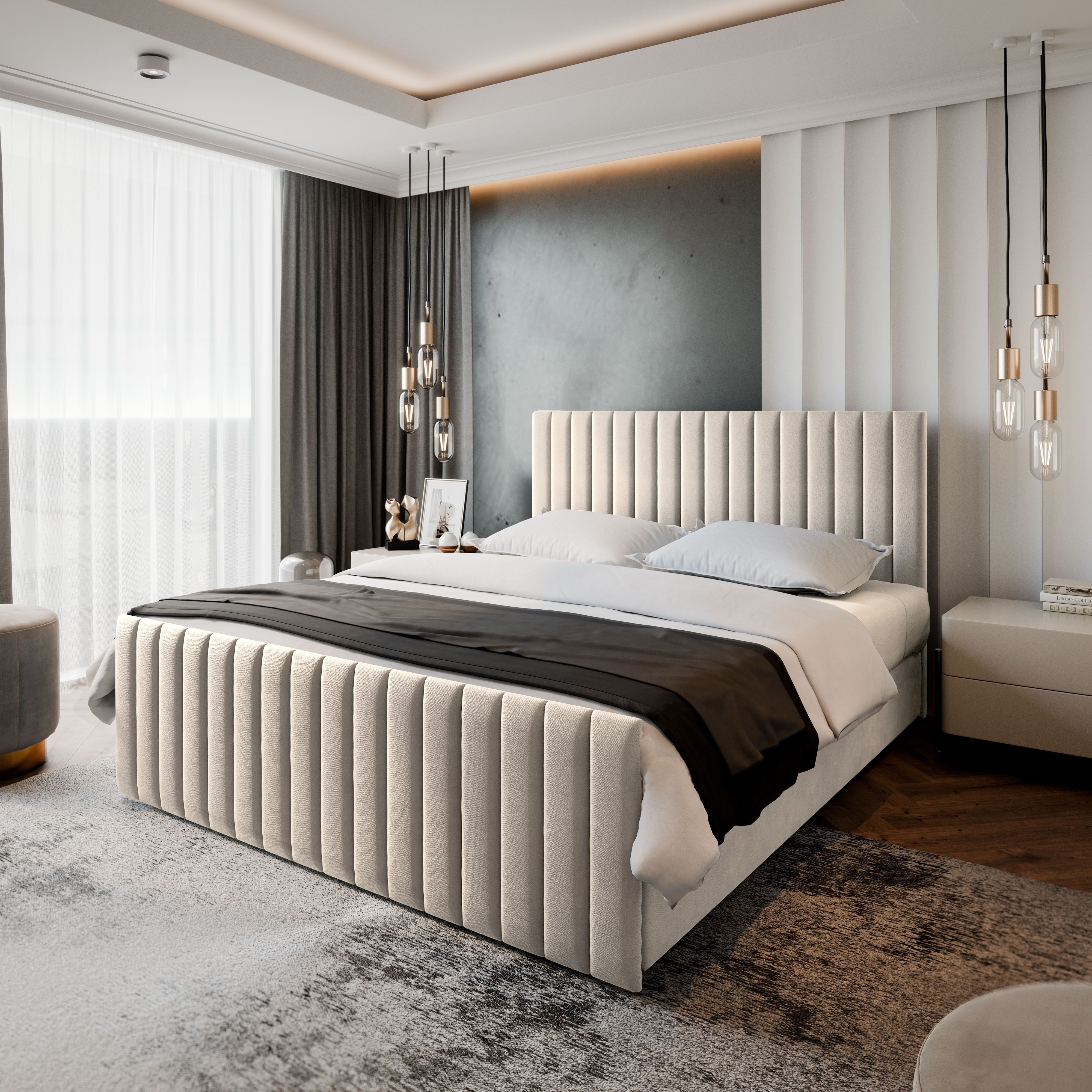 Masseno Boxbett ARION 160x200 cm mit Bonell Matratze und Topper günstig online kaufen