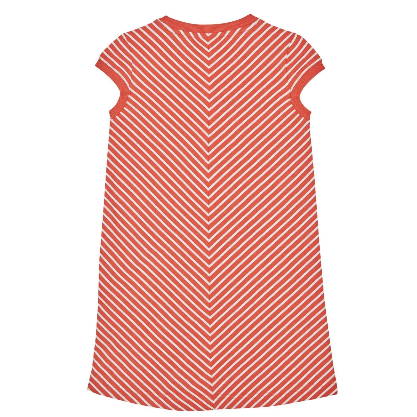 Finkid A-Linien-Kleid Kleid in Baumwoll Keidas Taschen Kurzarm mit Finkid Kleid Sommer Taschen Mädchen mit Qualität Fox/Offwhite angenehmer gestreift