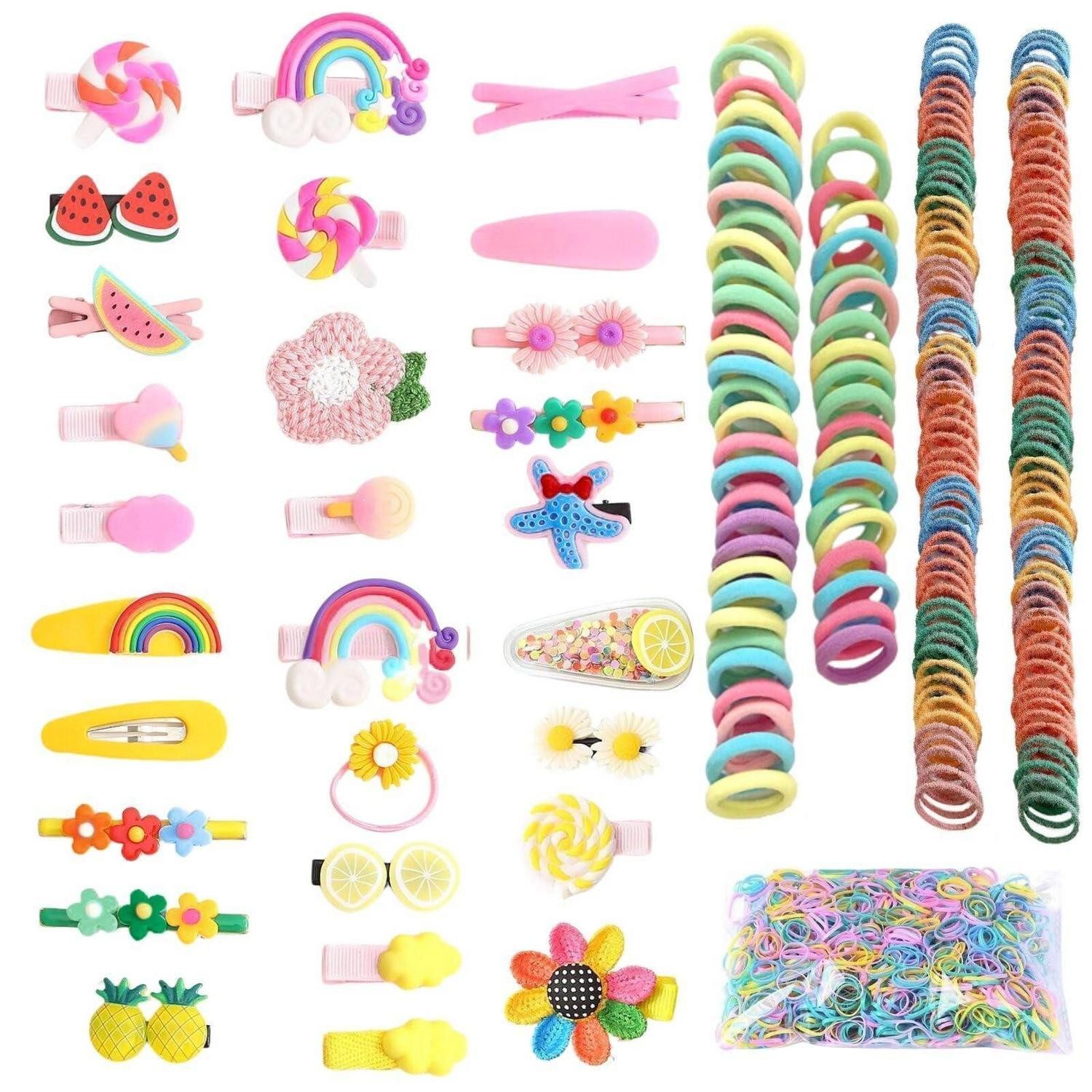 LuxusKollektion Haarstyling-Set Haarschmuck Set 1178 Teile Mehrfarbig