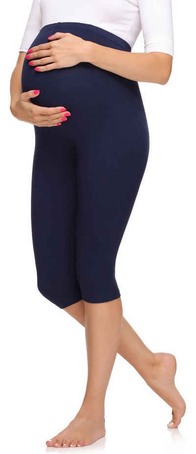 Merry Style Umstandsleggings Damen 3/4 Umstandsleggings aus Viskose MS10-298 (1-tlg) elastischer Bund