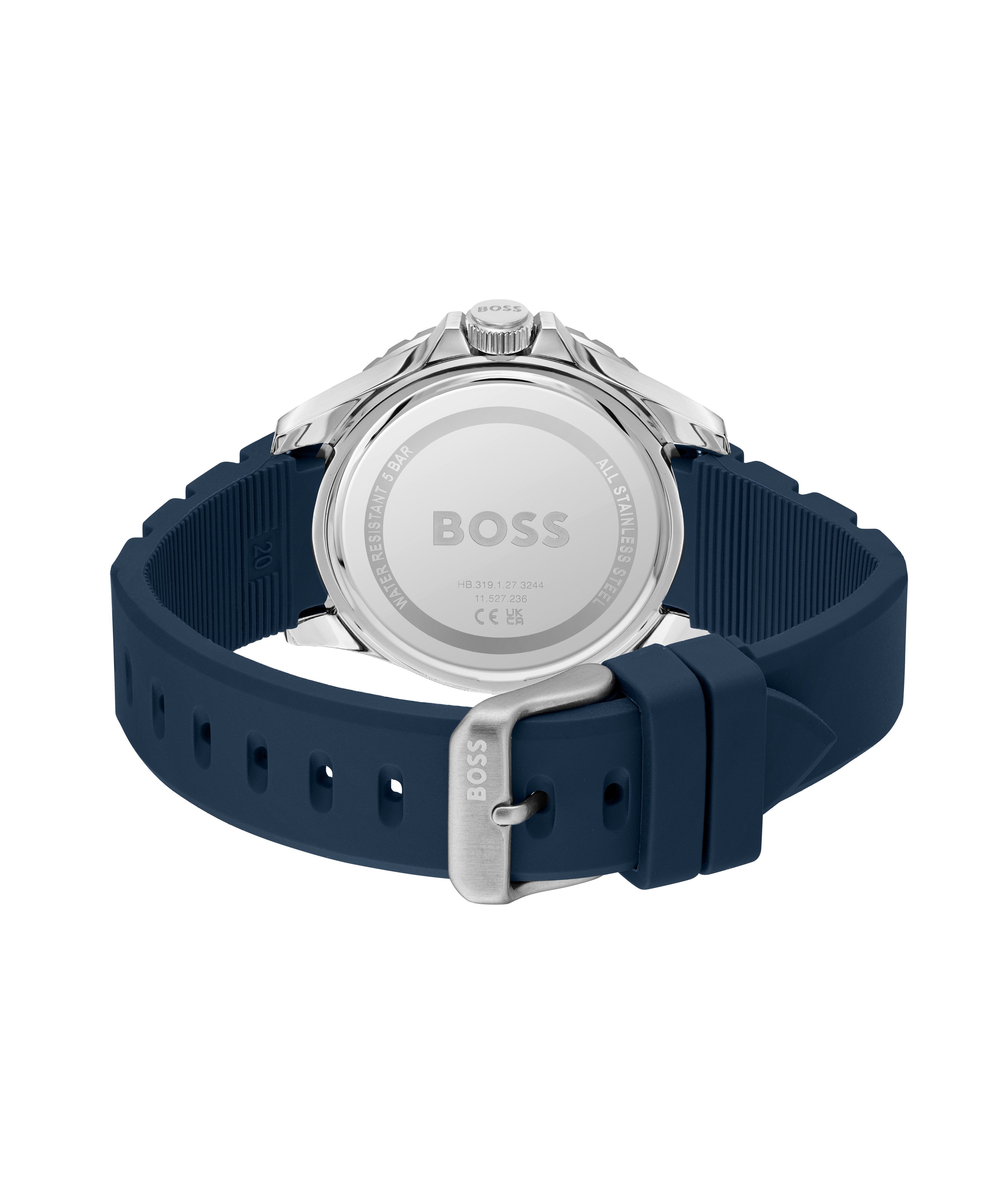 BOSS Quarzuhr TROPER SPORT 1514292, Armbanduhr, Herrenuhr, Silikonarmband, analog, Tag