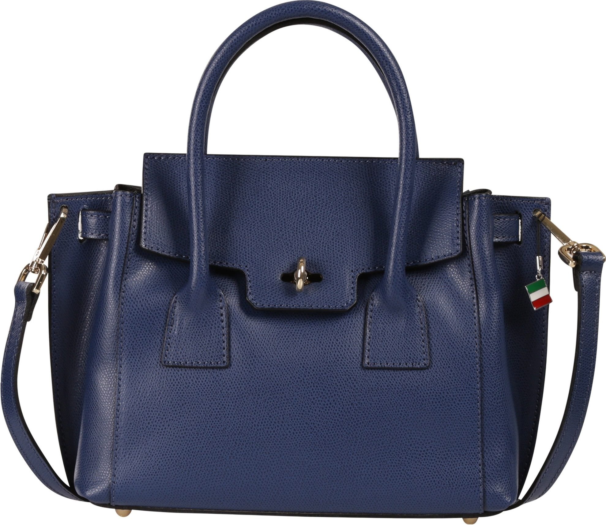 FLORENCE Handtasche Florence Damen Handtasche Leder Tasche (Handtasche), Damen Handtasche Leder, jeansblau ca. 30cm x ca. 22cm hoch