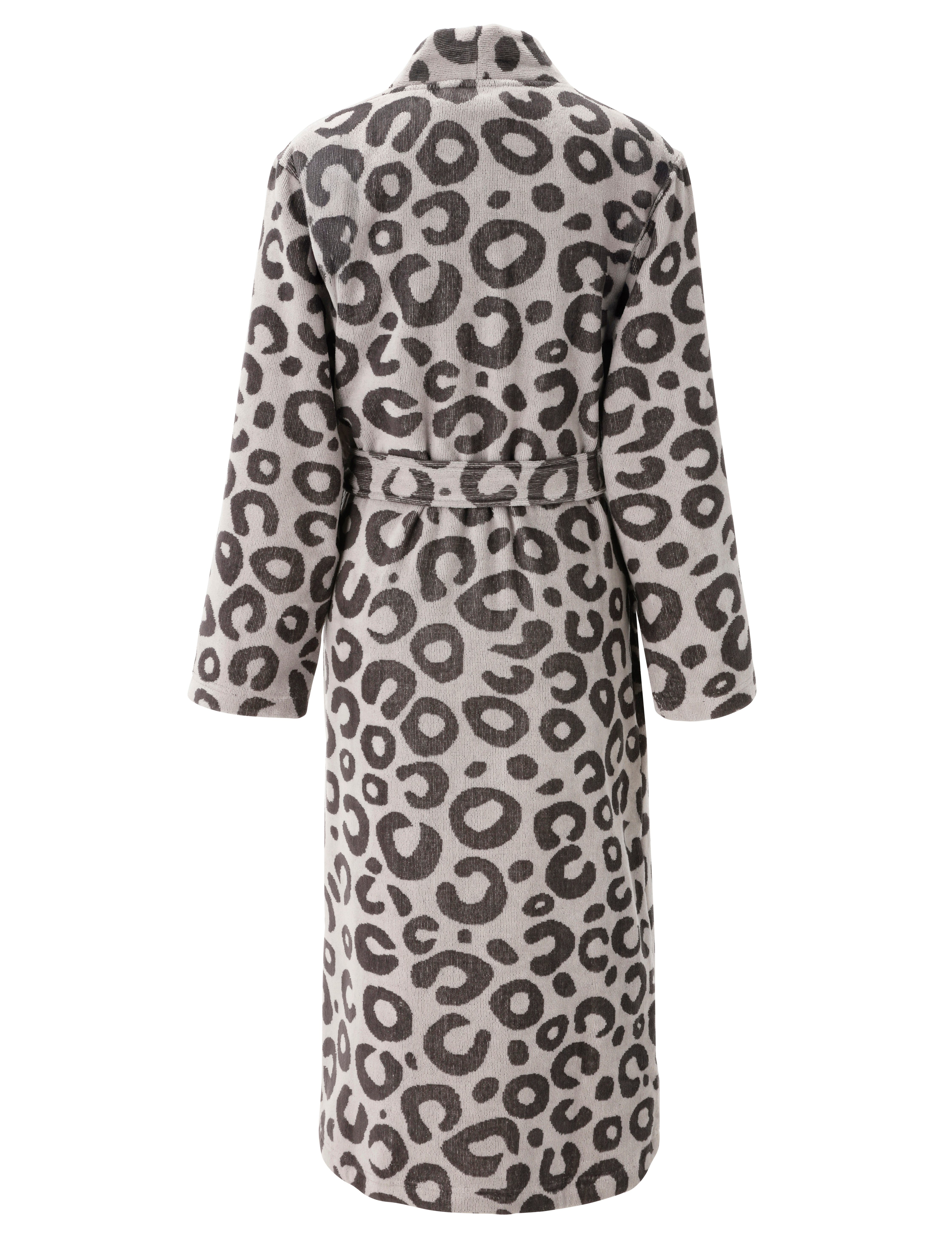 OTTO home Unisex-Bademantel Anna Leo, ideal für Sauna & Spa, Hotelbademantel, Morgenmantel, Langform, Walkfrottee, Kimono-Kragen, Gürtel, für Damen & Herren, mit Taschen, S-3XL, trendiger Animal Print