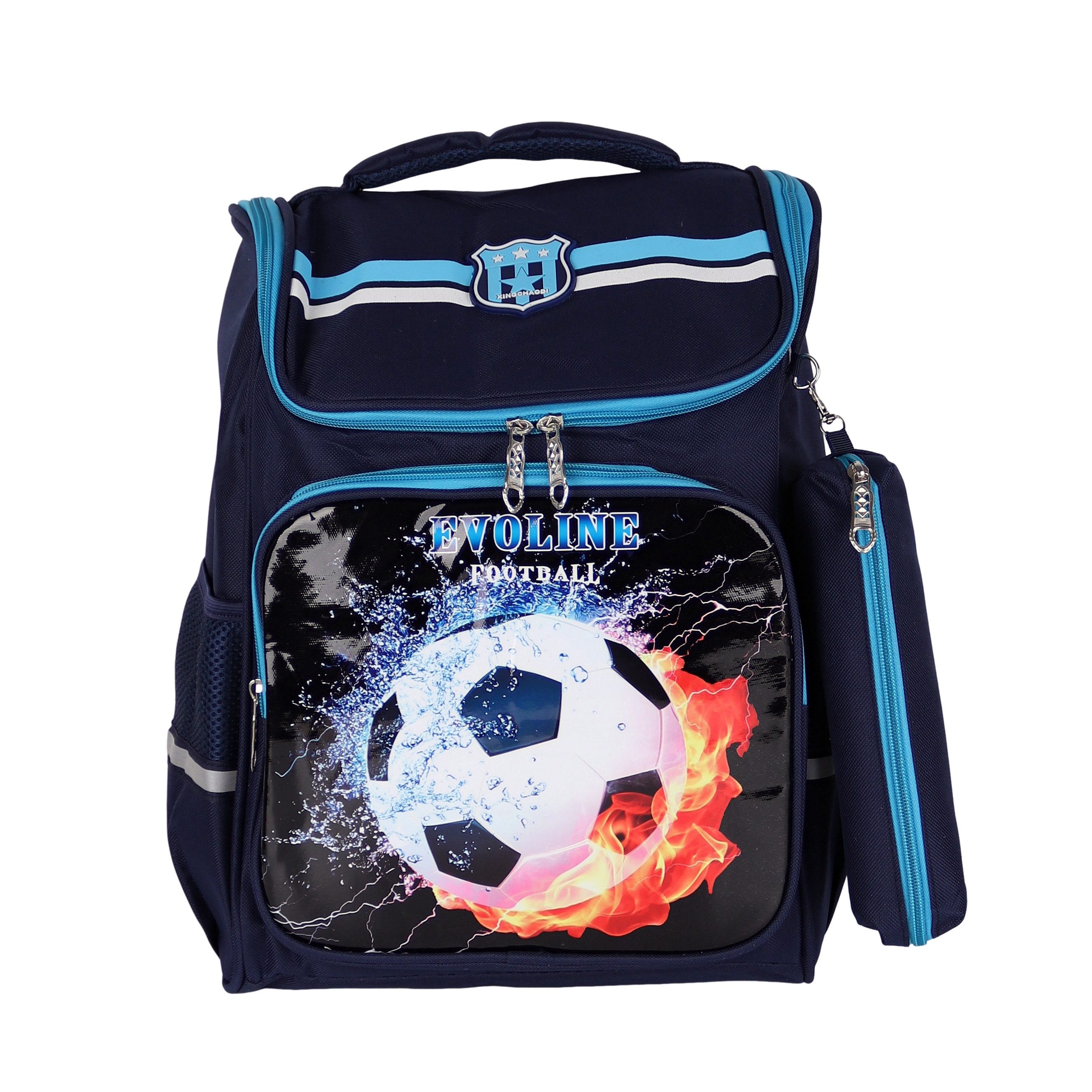 MIRROSI Schulranzen Kinder Schulranzen Rucksack 34x41x16 cm mit Motiv, Reflektorstreifen & Seitenfächern, gepolsterter Schulrucksack
