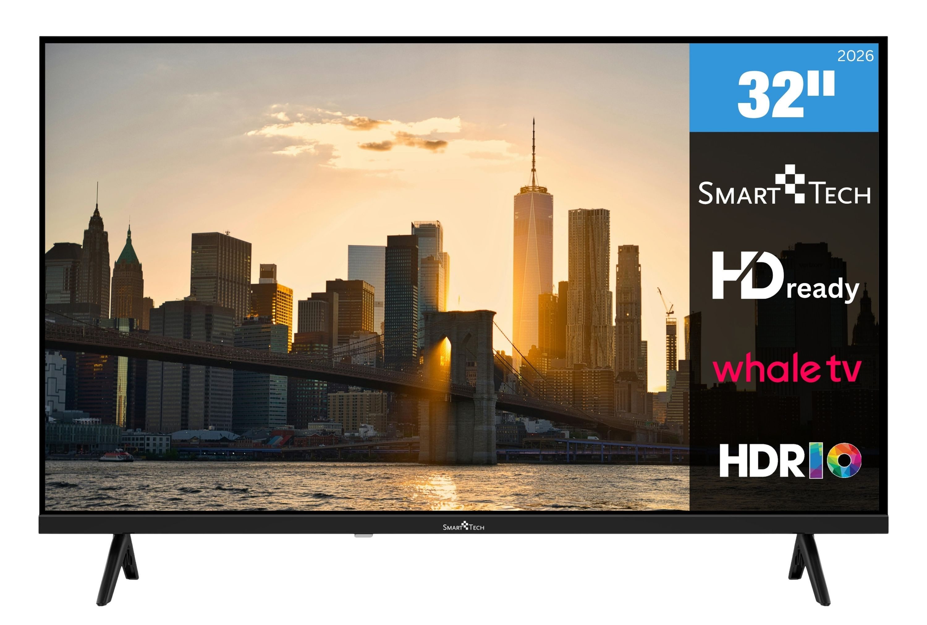 Smart Tech 32HH01K LED-Fernseher (80 cm/32 Zoll, HD-ready, Whale TV, Whale Smart TV, HDR, Bluetooth, Triple-Tuner)