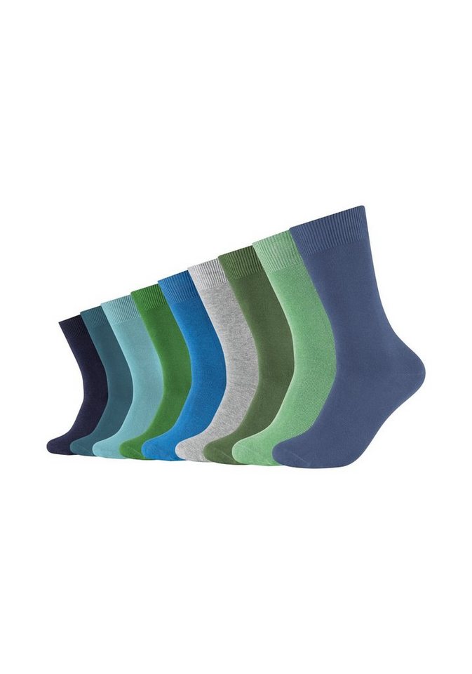 Camano Socken (Packung, 9-Paar) Langlebig: verstärkter Fersen- und  Zehenbereich, Schonwäsche 40 °, Trocknen niedrige Temperatur, Nicht Bügeln
