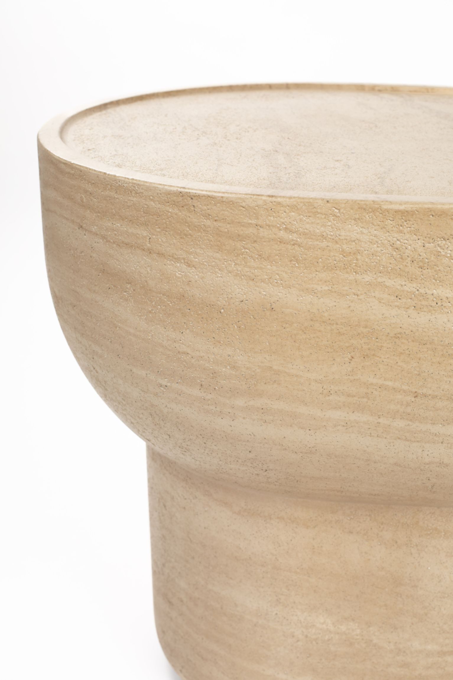 Zuiver Beistelltisch Beistelltisch NOBLE oval in Kalksteinoptik von Zuiver