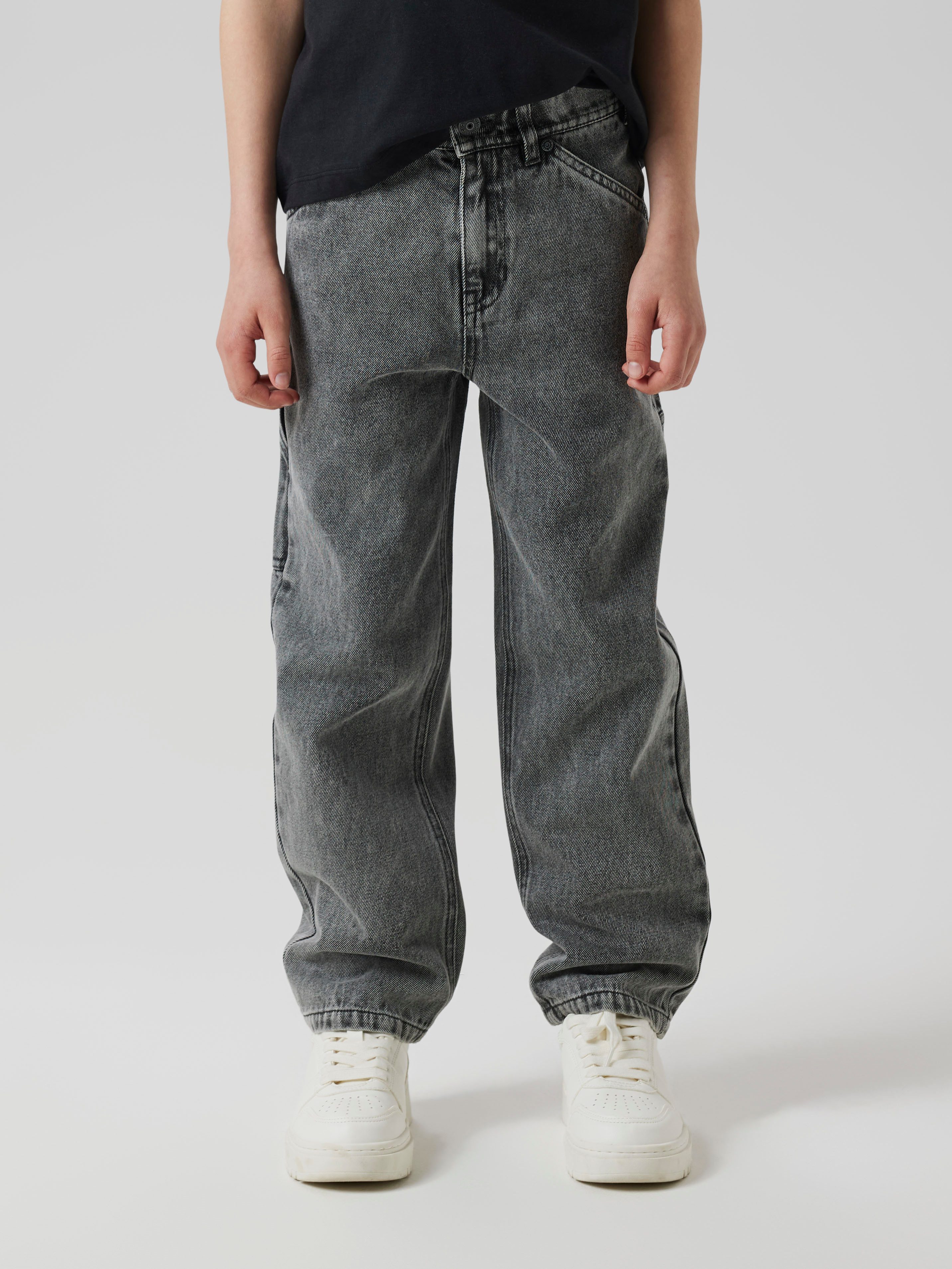 Name It 5-Pocket-Jeans NKMRYAN für Jungen mit geradem Bein und 5-Pocket-Style unifarben, casual, straight fit, Baumwolle, Denim
