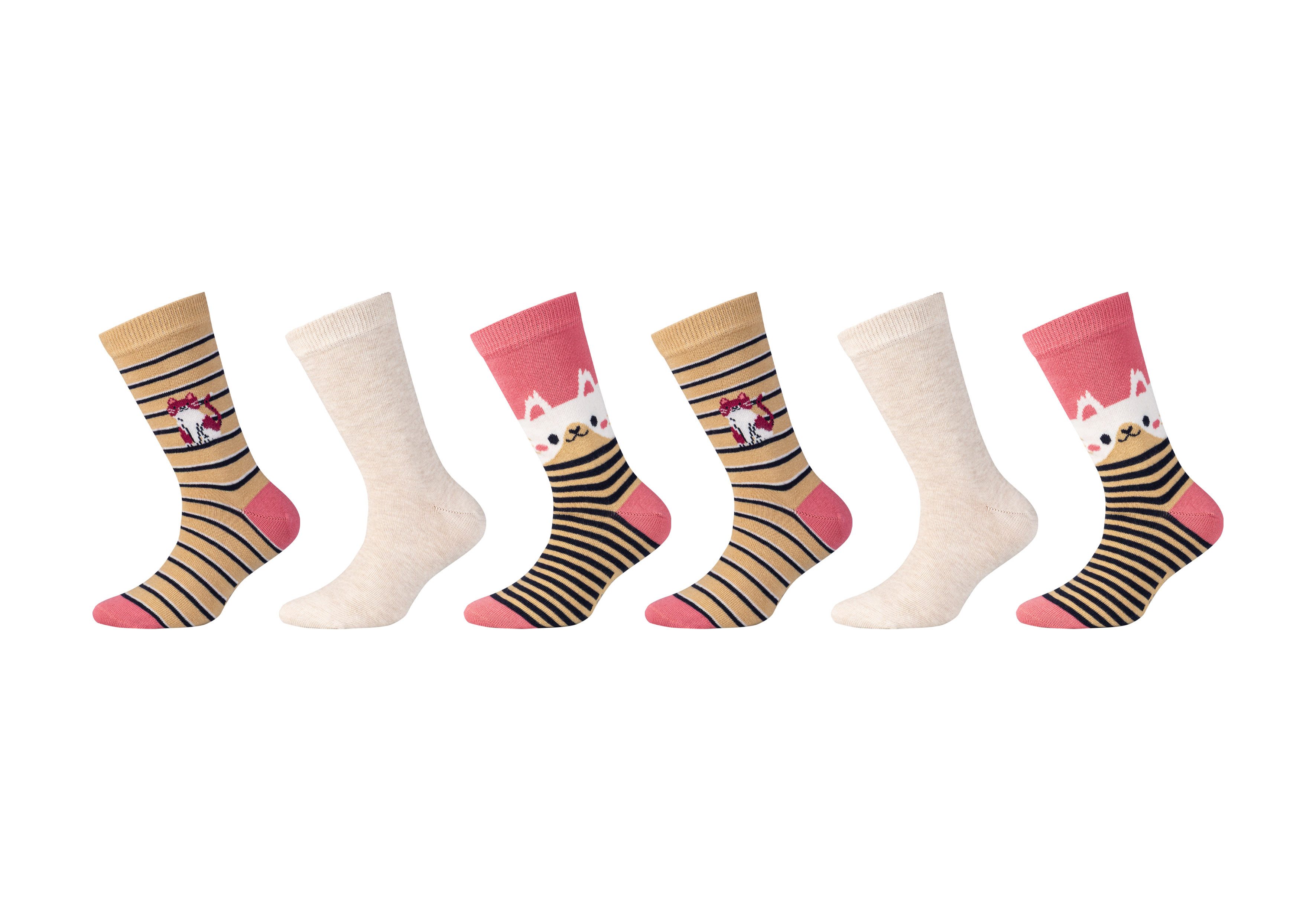 s.Oliver Socken (6 Paar) für Kinder, mit verstärkter Ferse und Spitze, OCS-zertifiziert