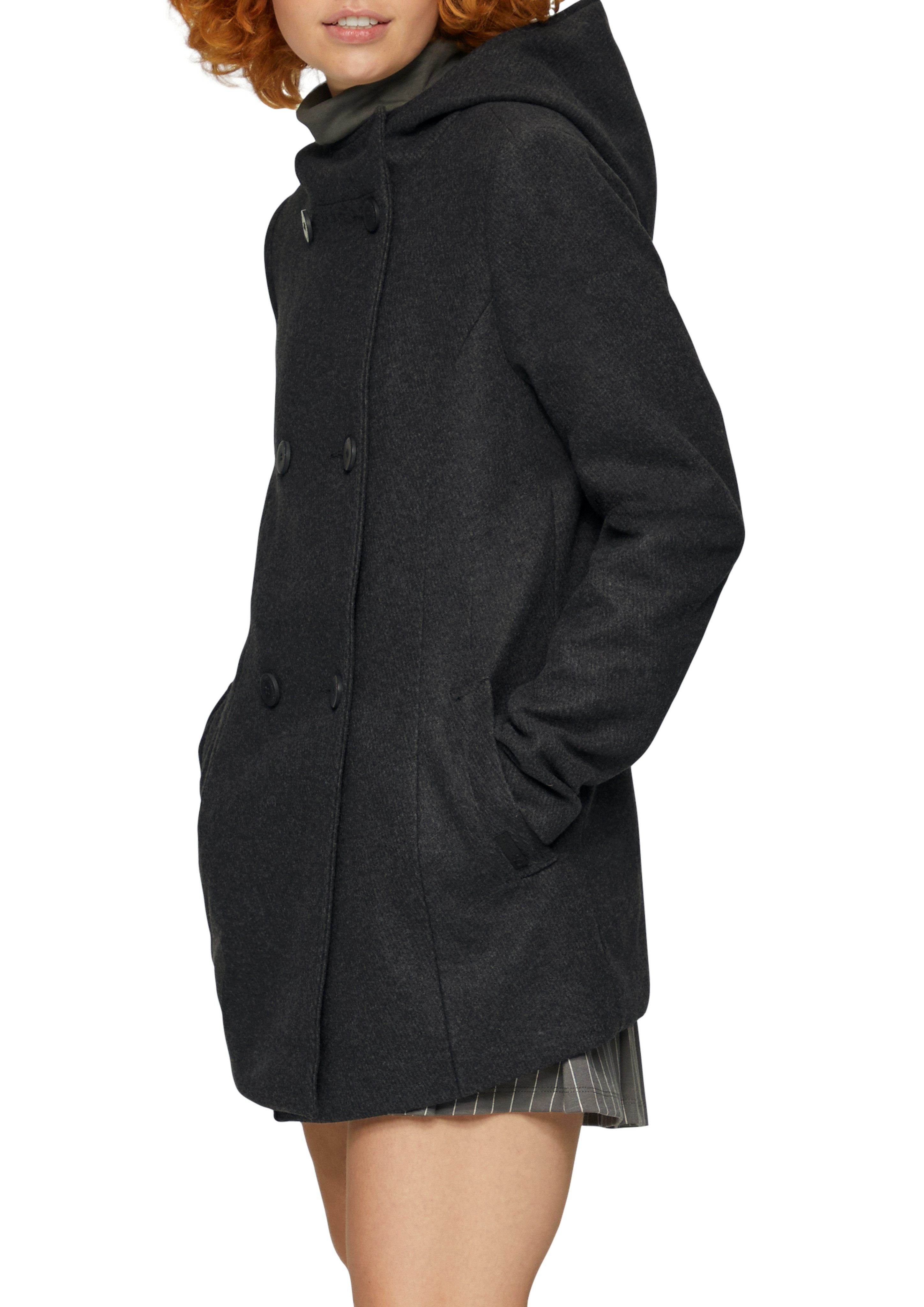 QS Outdoorjacke mit Kapuze günstig online kaufen