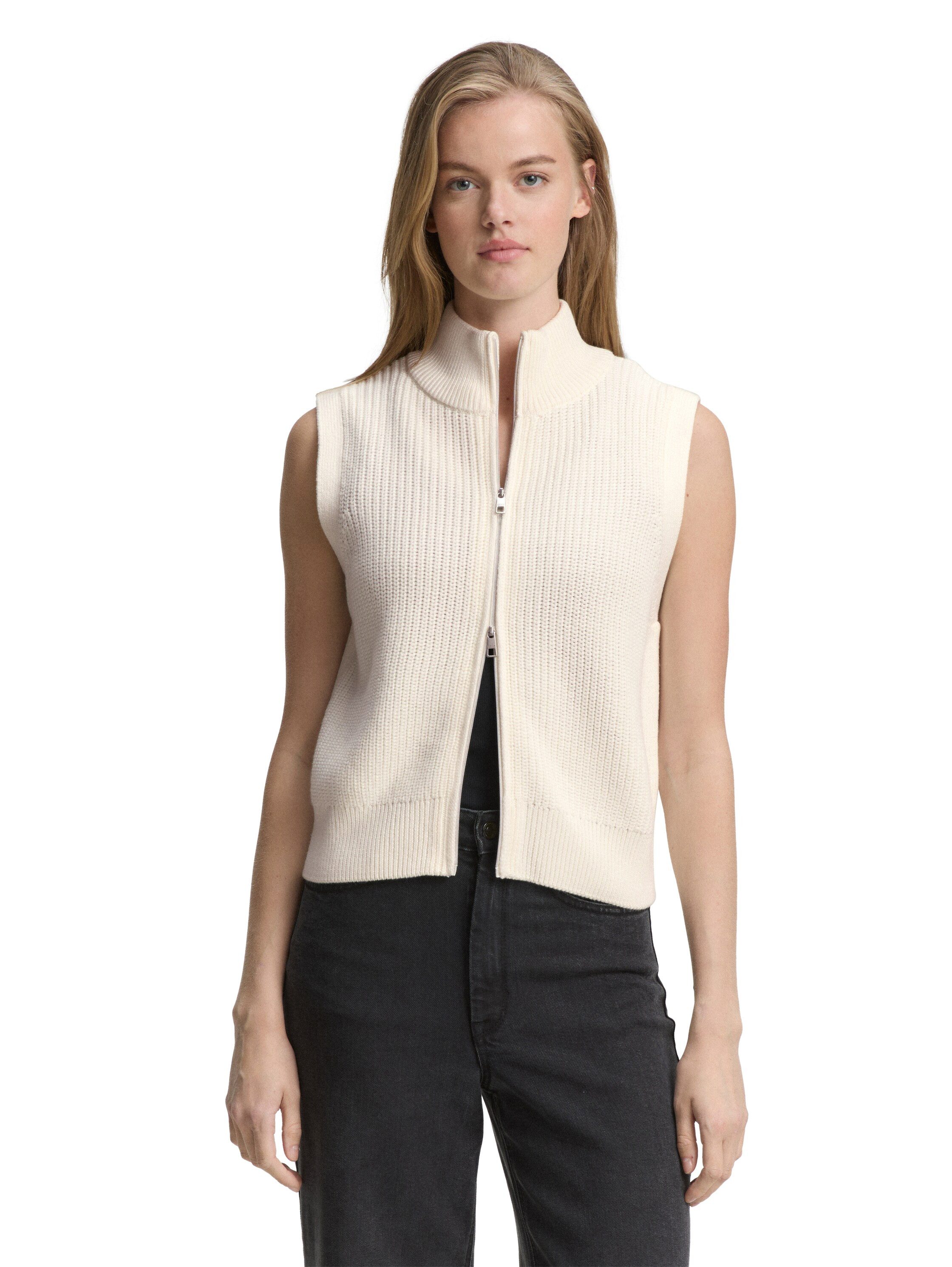 TOM TAILOR Denim Strickjacke ohne Ärmel günstig online kaufen