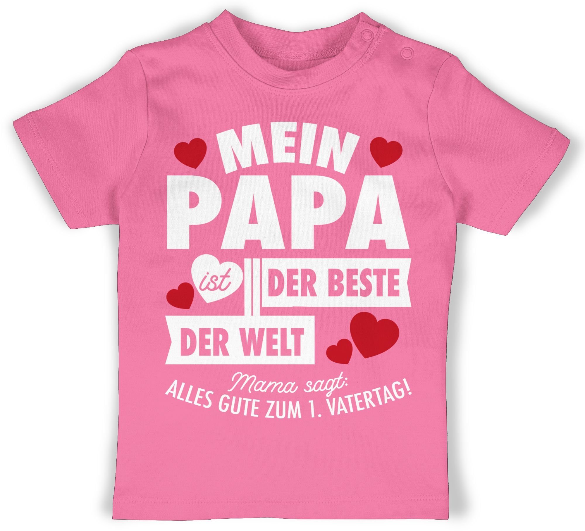 T-Shirt Mein Papa ist der Beste der Welt - weiß