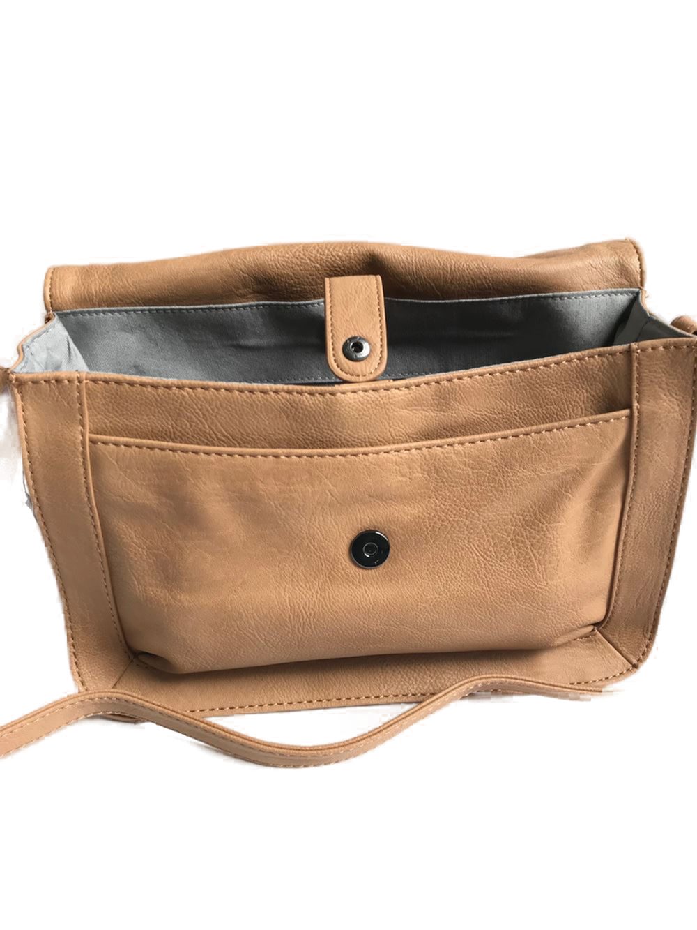 MORE&MORE Handtasche Damen Schultertasche Kunstleder Baumwolle Camel 50218- günstig online kaufen