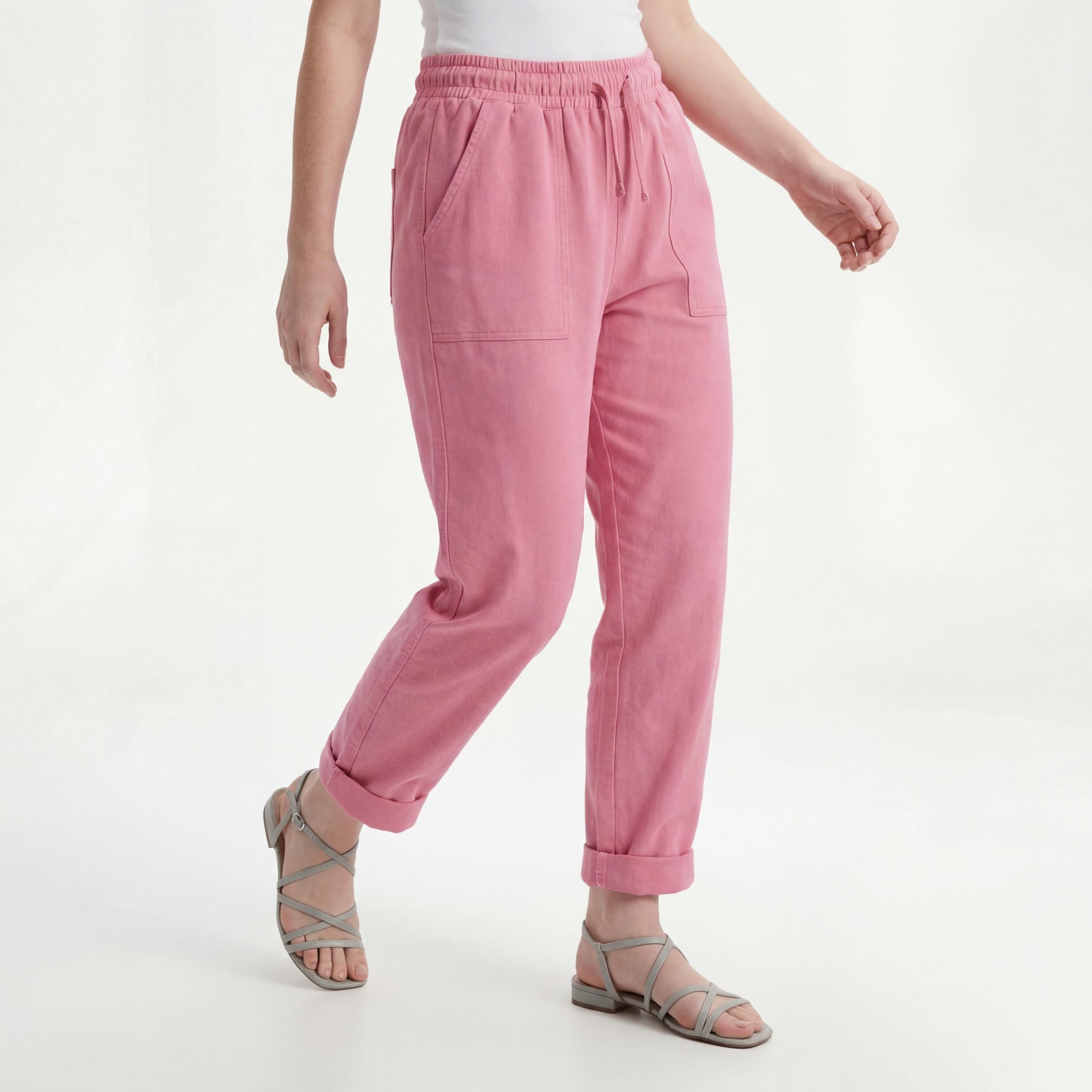 Jogginghose Schlupfhose Damen Loungehose Baumwolle Relaxed Fit Jogg Pants
