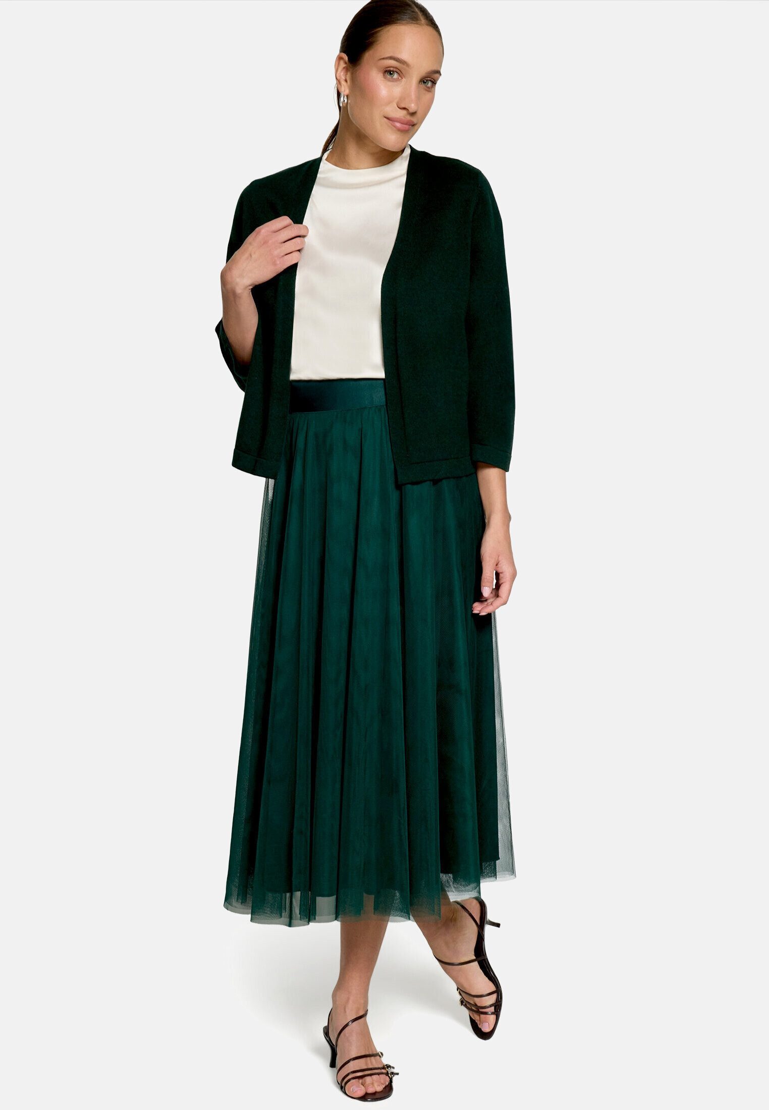 Zero Strickjacke Damen mit 3/4 Arm (1-tlg) Plain/ ohne Details