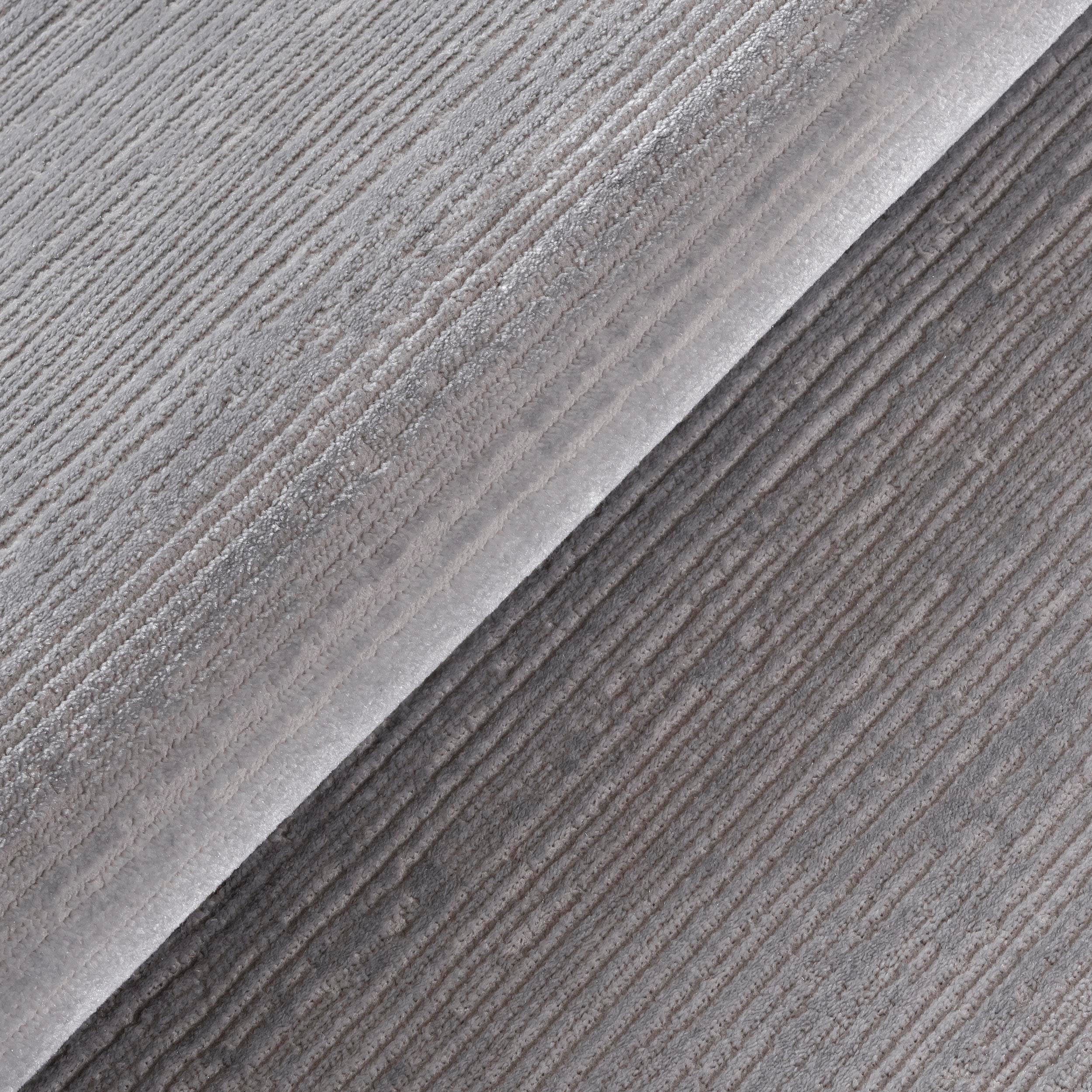 Teppich Lima, mit hochwertige dezentem Sehrazat, Höhe: hellgrau mm, Kurzflorteppich rechteckig, Verarbeitung 10 Glanz