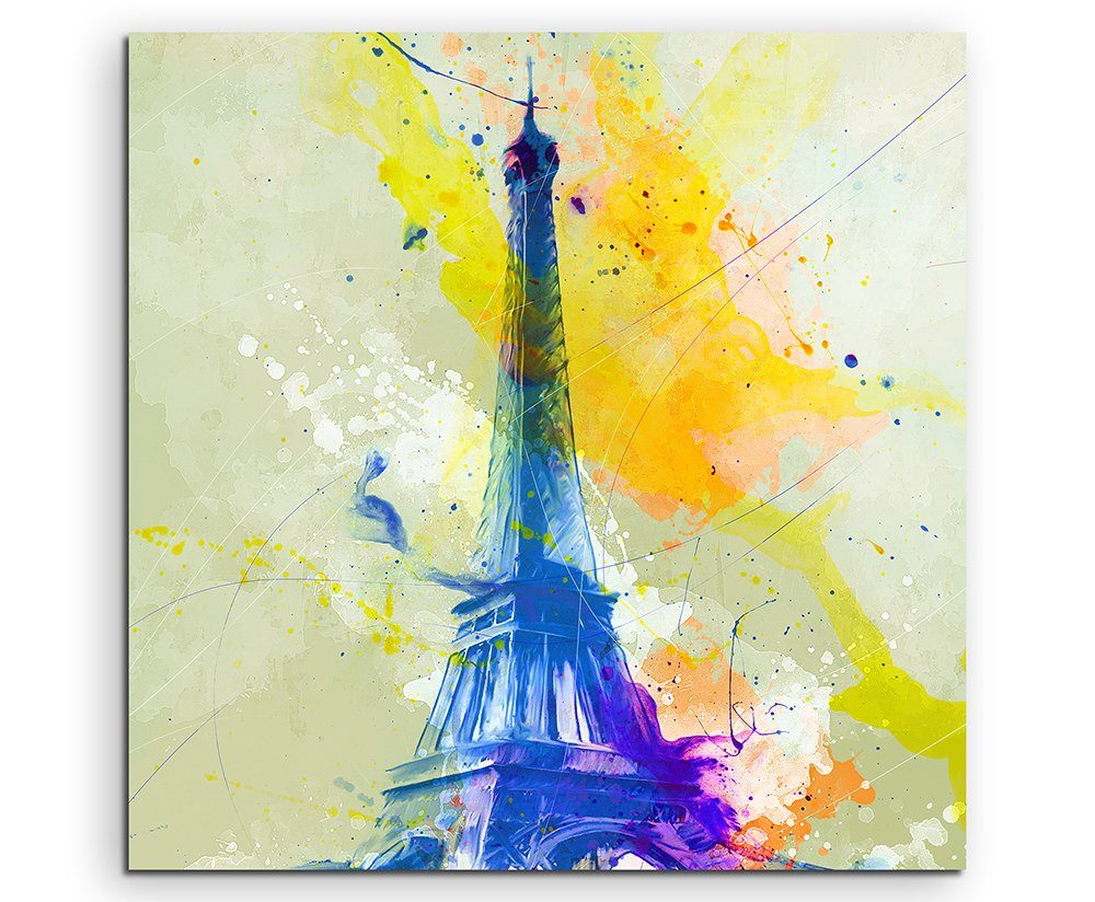 Leinwandbild Paris 60x60cm Aquarell Art Leinwandbild