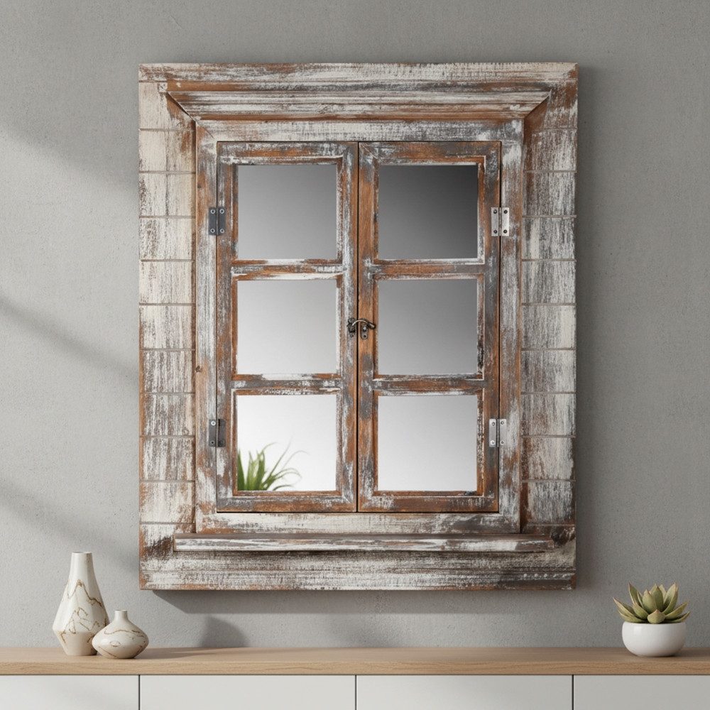 Mucola Wandspiegel Wandspiegel Spiegel Bilderrahmen Fensterladen Fotorahmen günstig online kaufen
