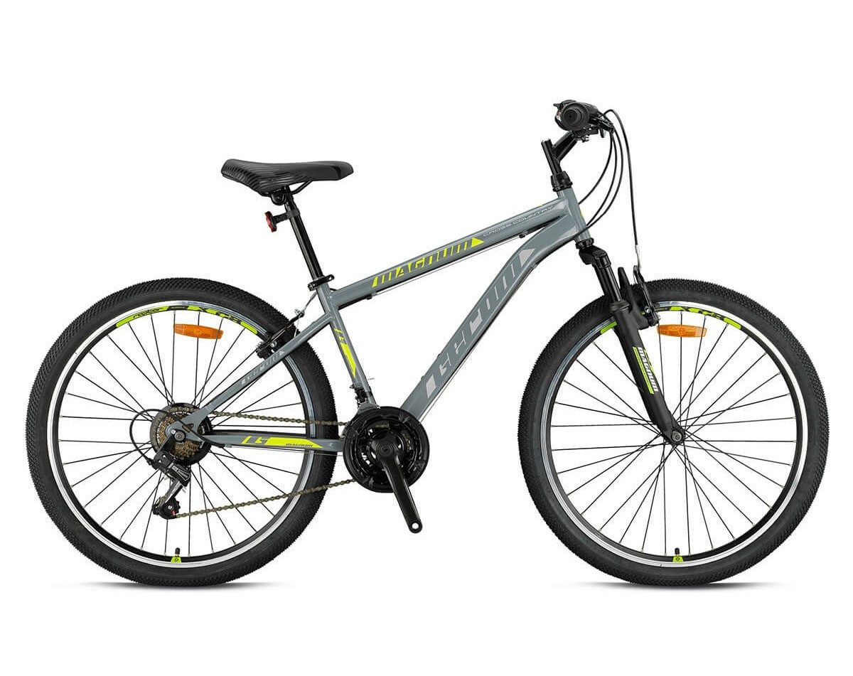 Mountainbike 24 Zoll Mountainbike Kinder MTB Fahrrad Rad Bike MAGNUM GRAU GRN26-067