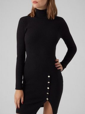 Vero Moda Strickkleid VMABA LS ROLLNCK BUTTON DRESS REP GA BOO