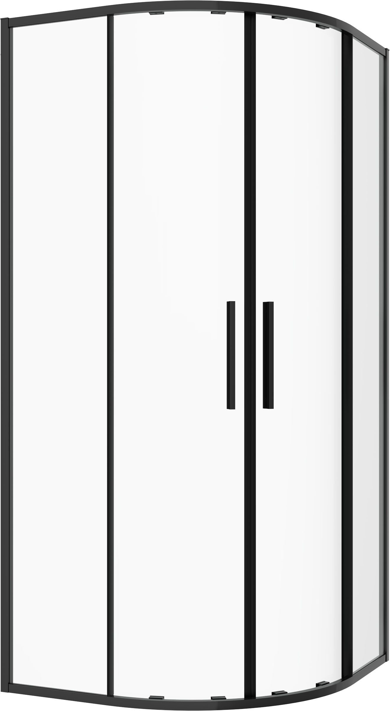 Sanotechnik Runddusche Sanotechnik SlimLIne Rundduschkabine schwarz, Einscheibensicherheitsglas
